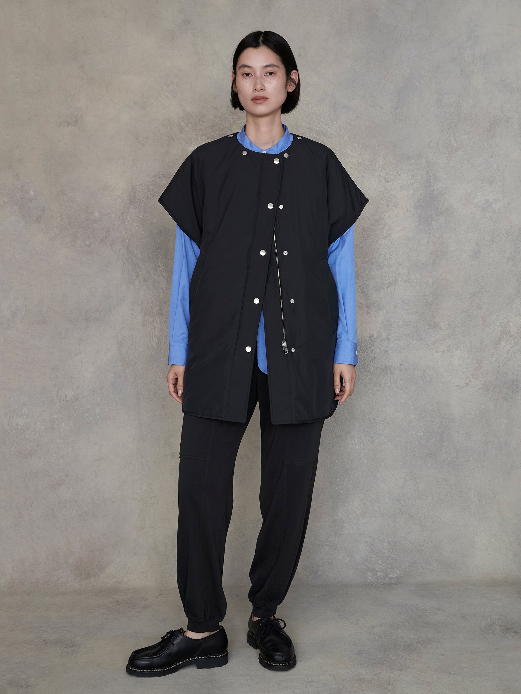 リバーシブルキルティングポンチョ/TBEA-032