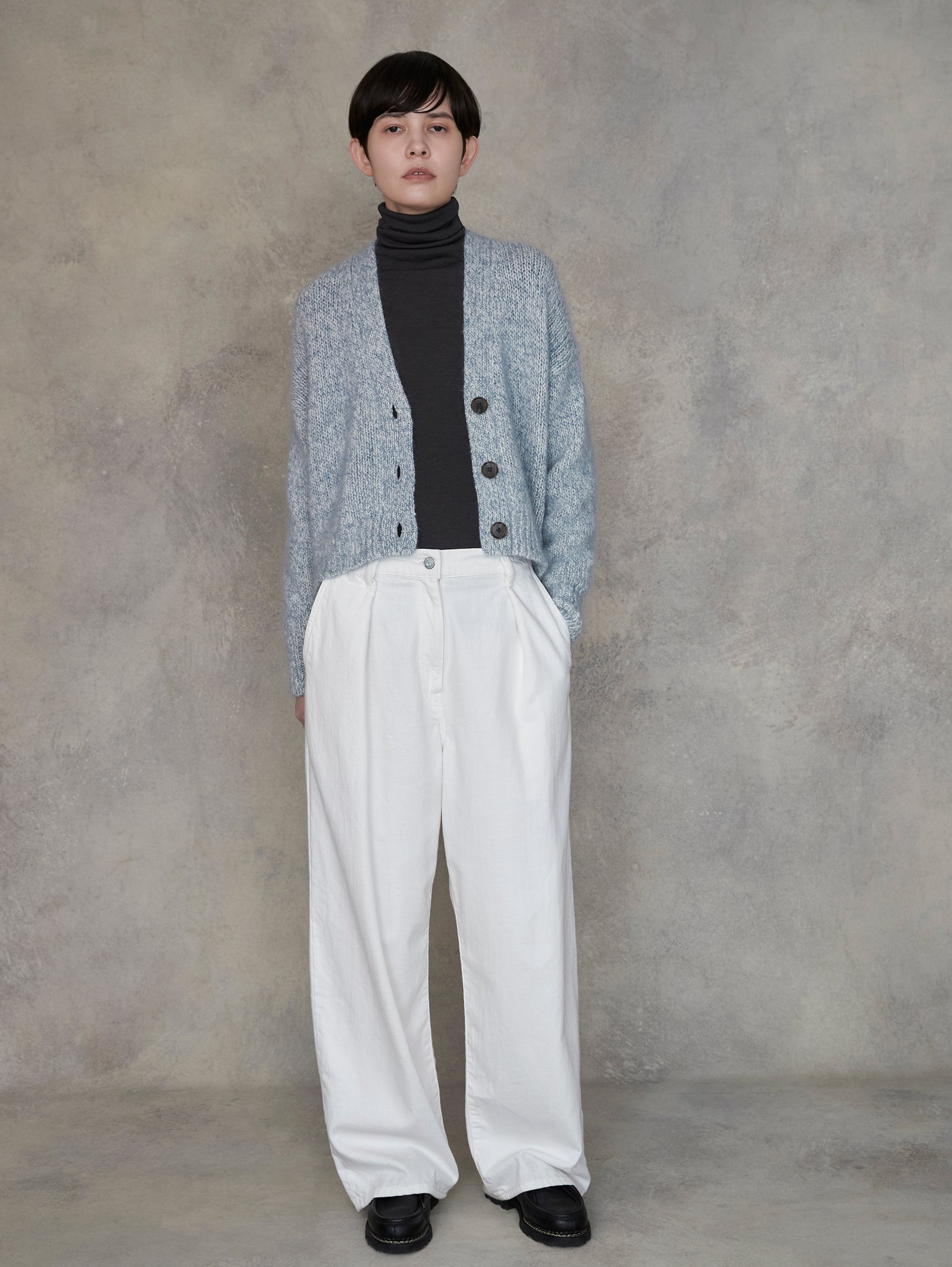 ウールシルクボトルネックプルオーバー/TBEA-293