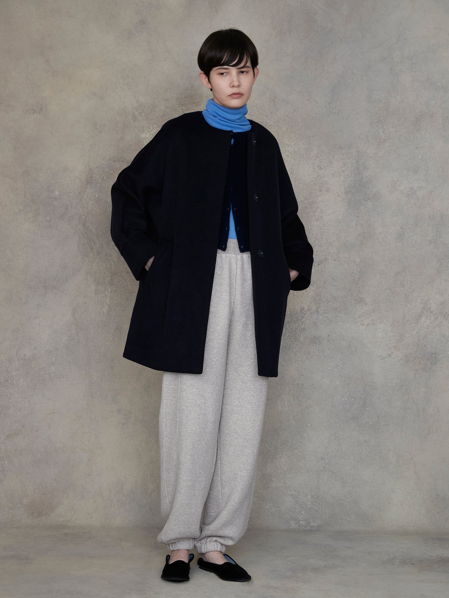 ウールシルクボトルネックプルオーバー/TBEA-293