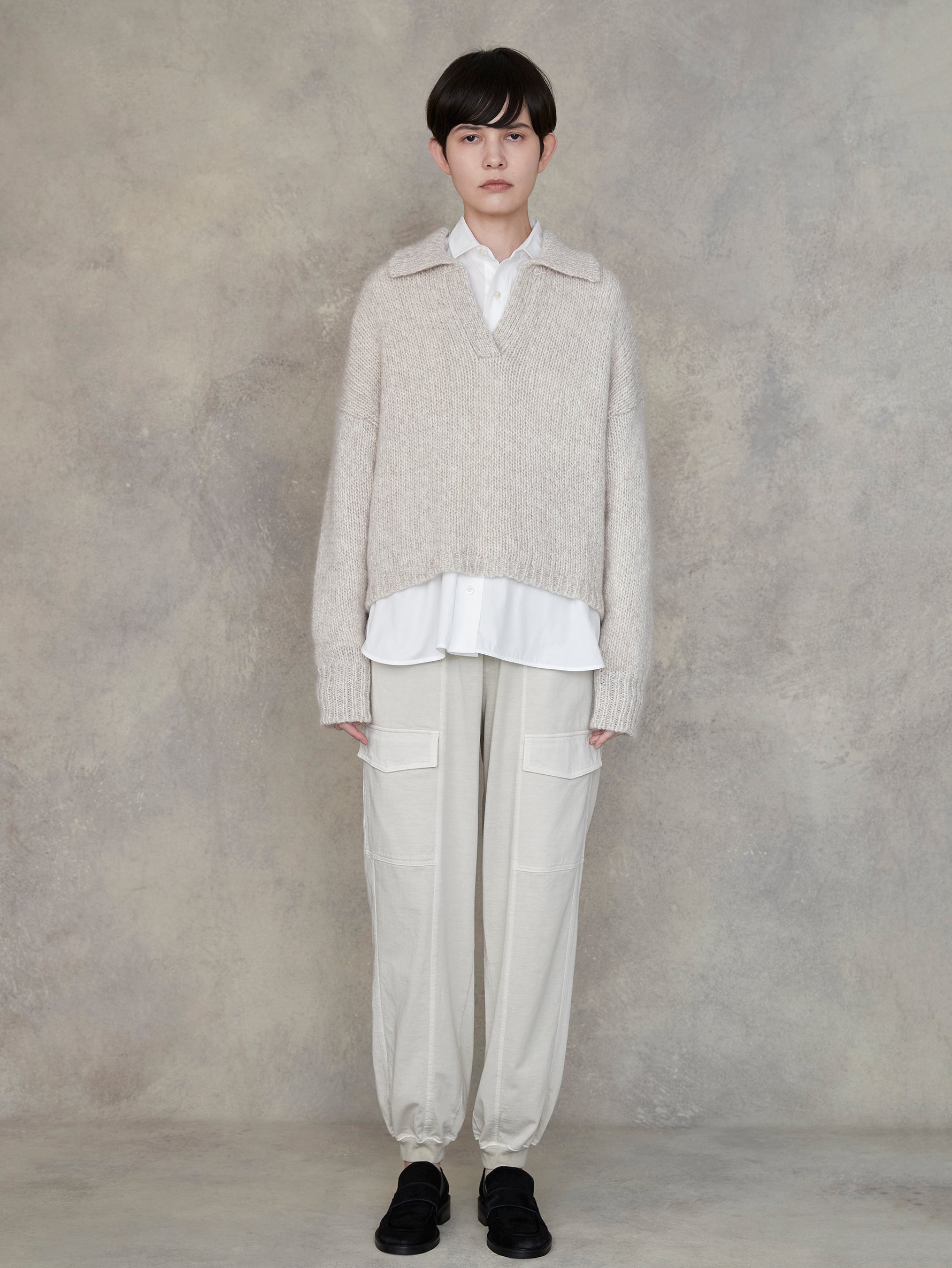 ウールカシミヤスキッパープルオーバー/TBEA-332