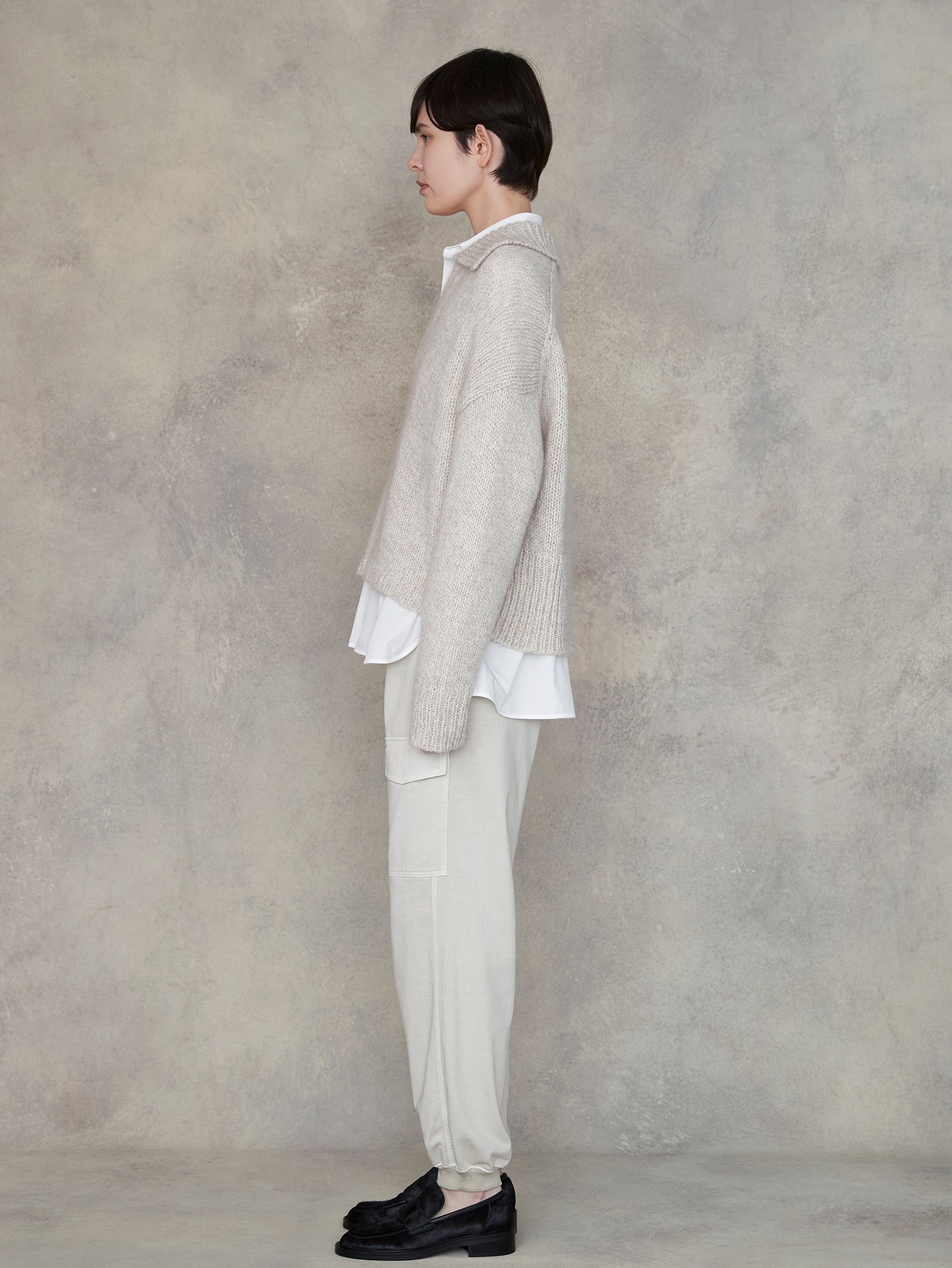 ウールカシミヤスキッパープルオーバー/TBEA-332