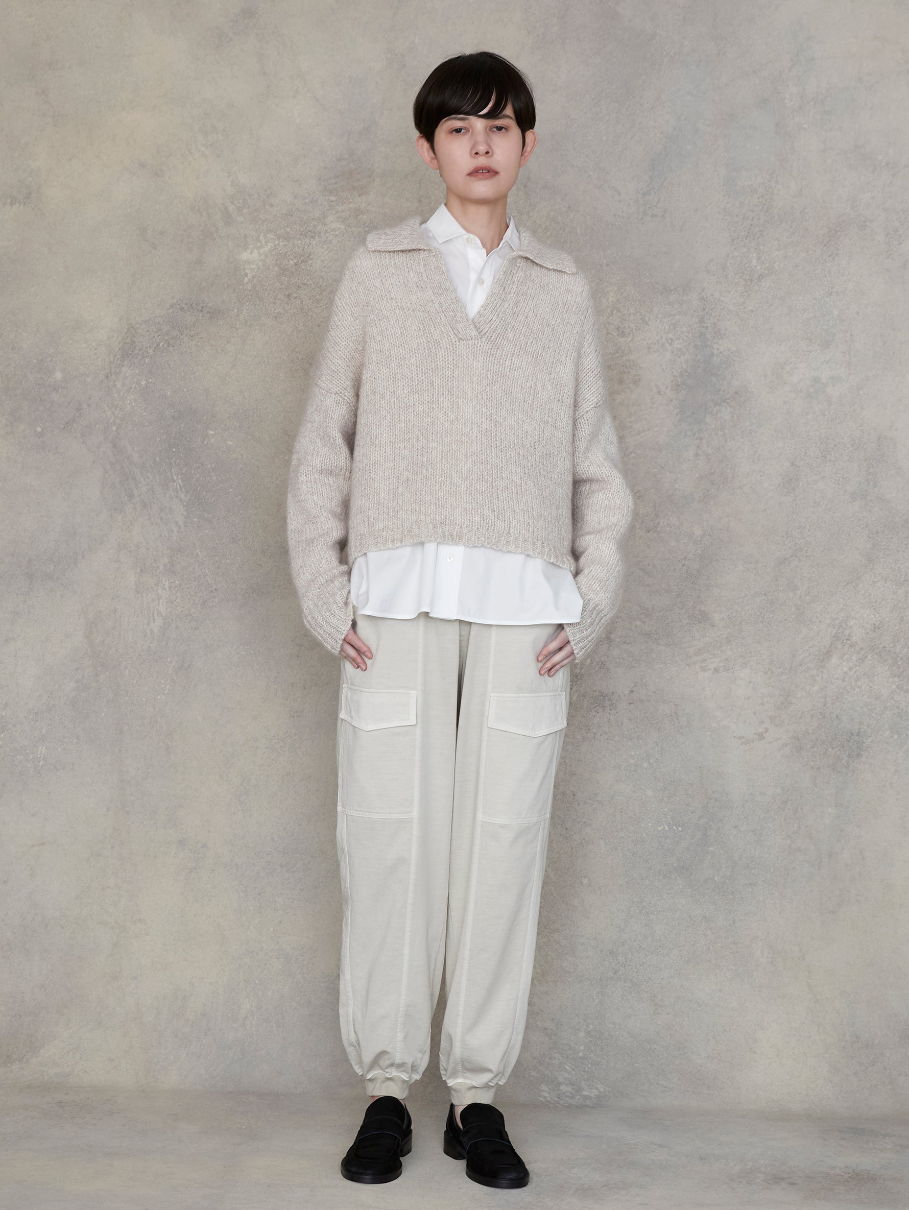 ウールカシミヤスキッパープルオーバー/TBEA-332