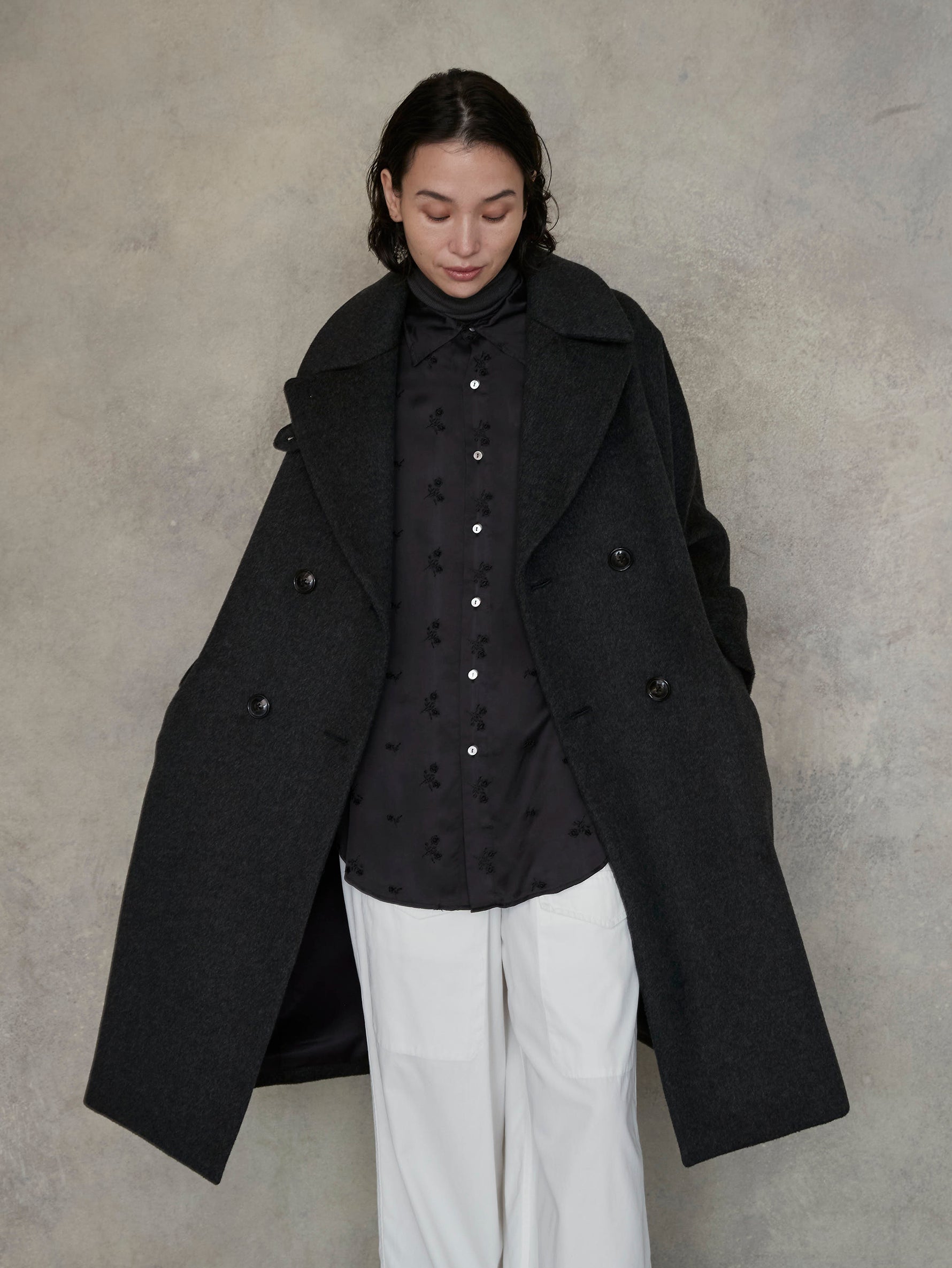 フラワーエンブロイダリーシャツ/TBEA-143