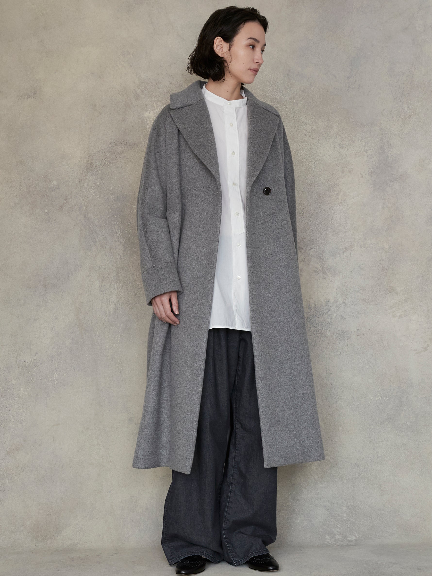 ライトデニムタックワイドパンツ/TBEA-171