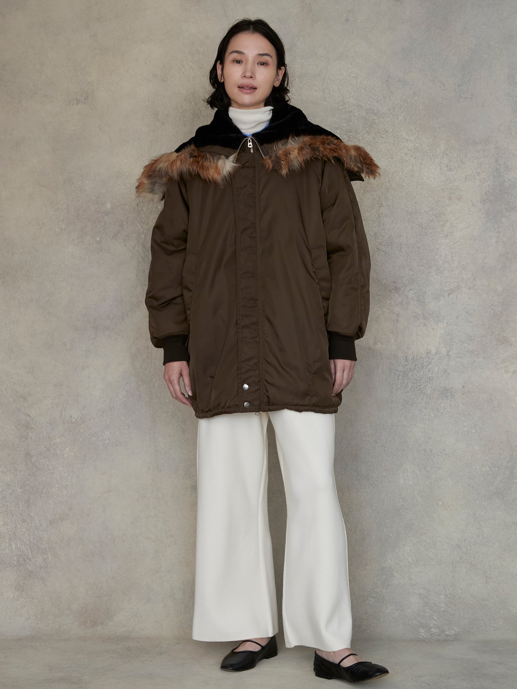 ミラノリブワイドニットパンツ/TBEA-323