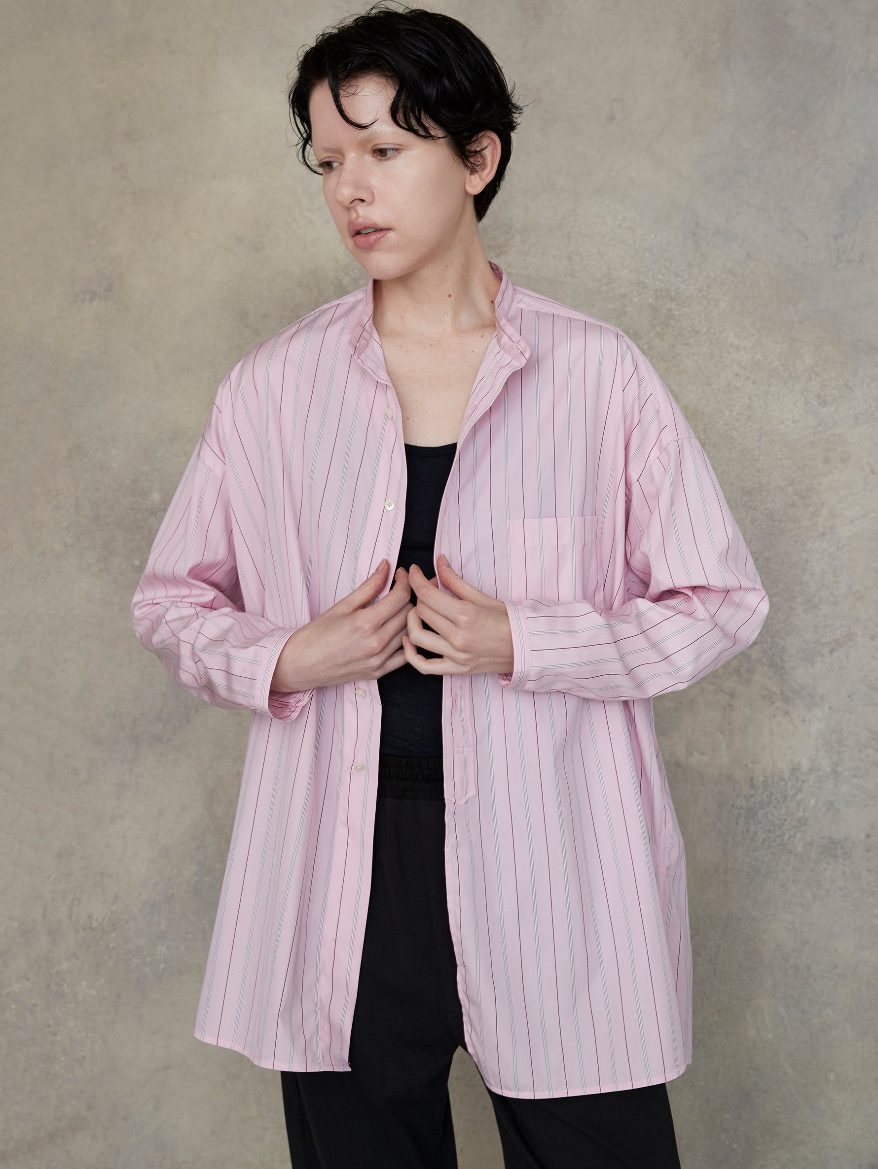 スタンドスクエアシャツuni/TBEA-104