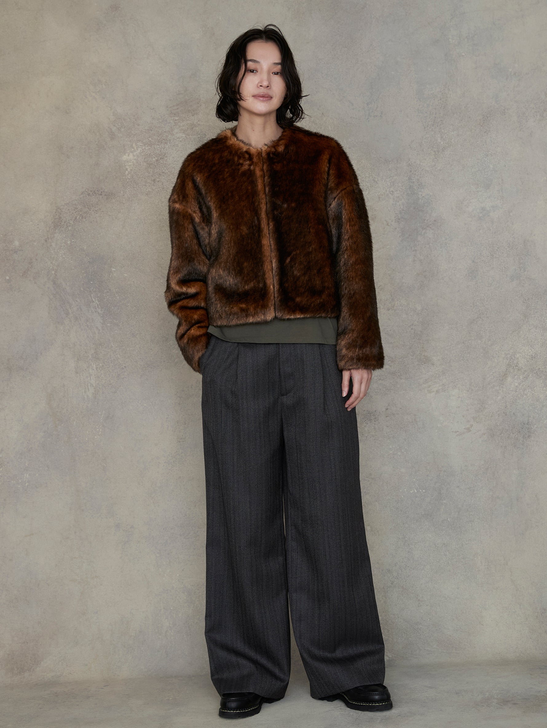 ミンクファーショートコート/TBEA-062