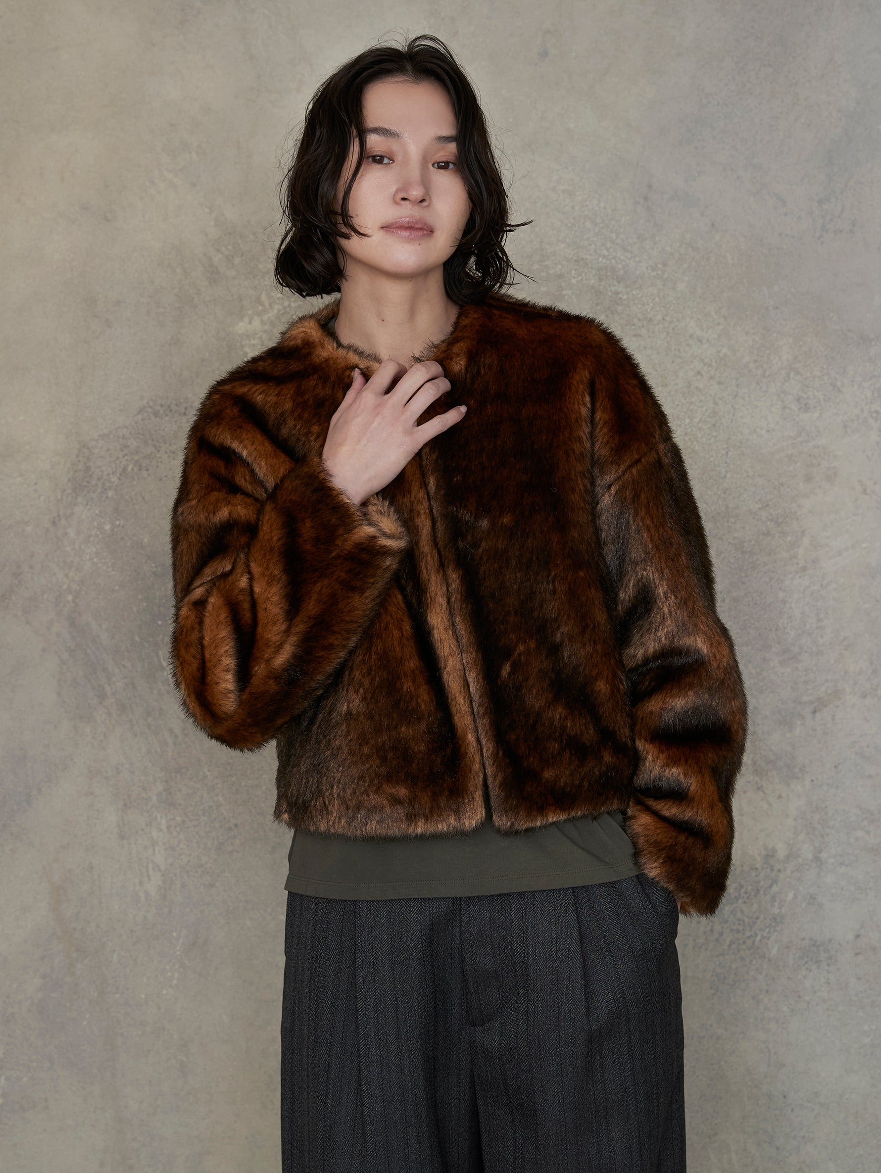 ミンクファーショートコート/TBEA-062