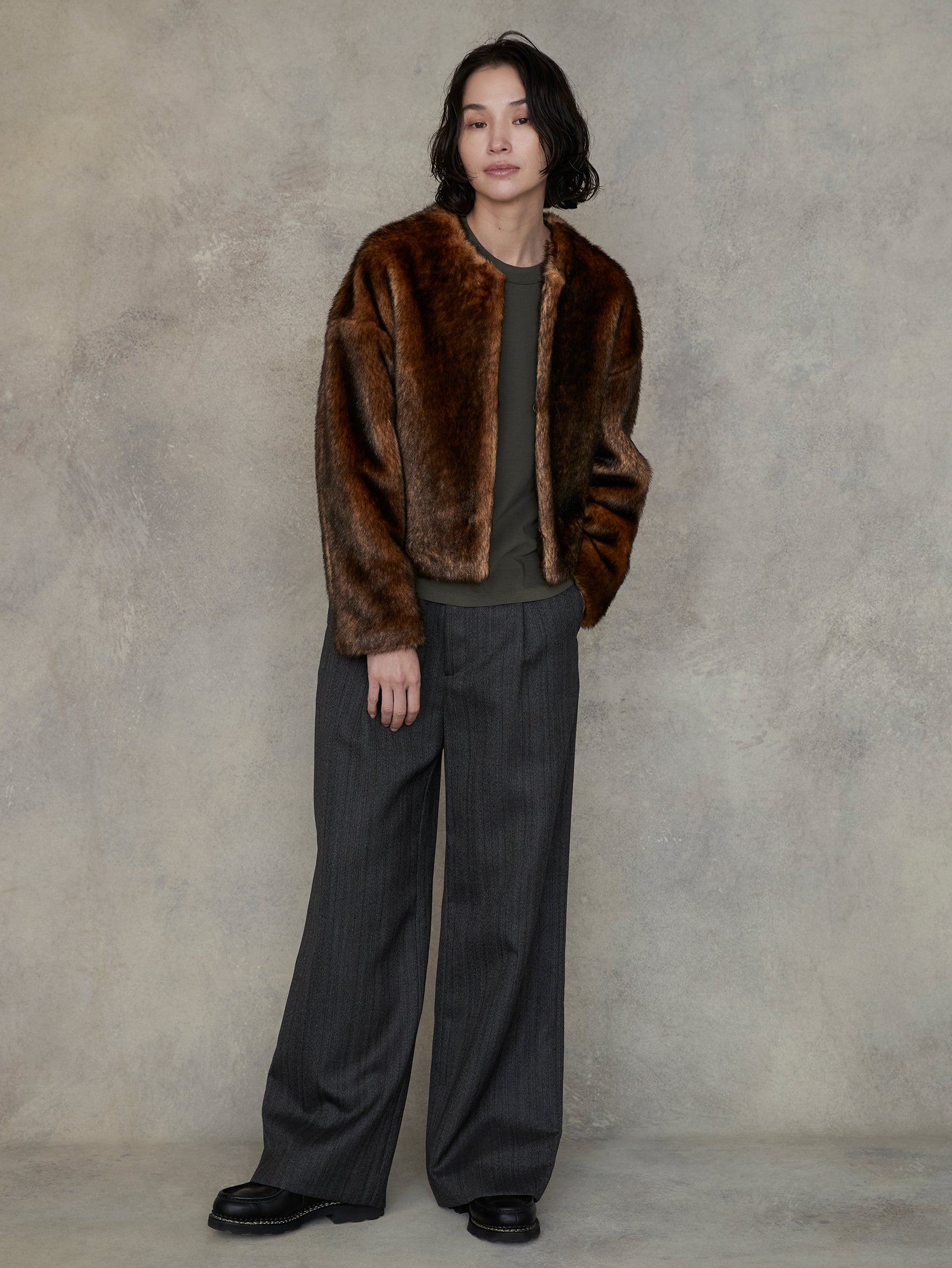 ミンクファーショートコート/TBEA-062