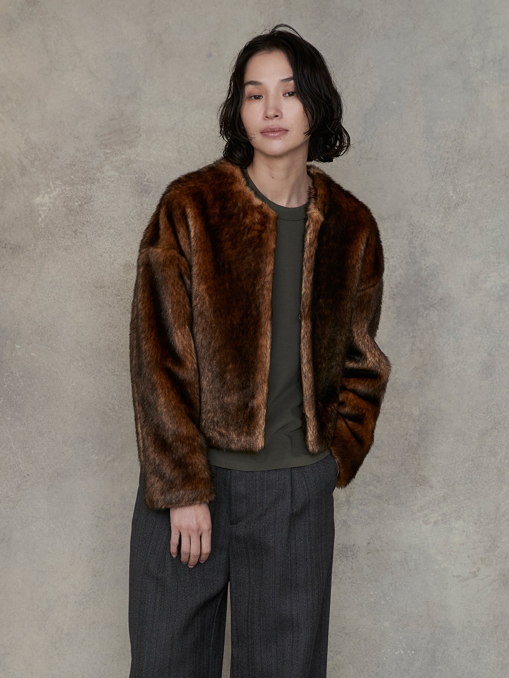 ミンクファーショートコート/TBEA-062