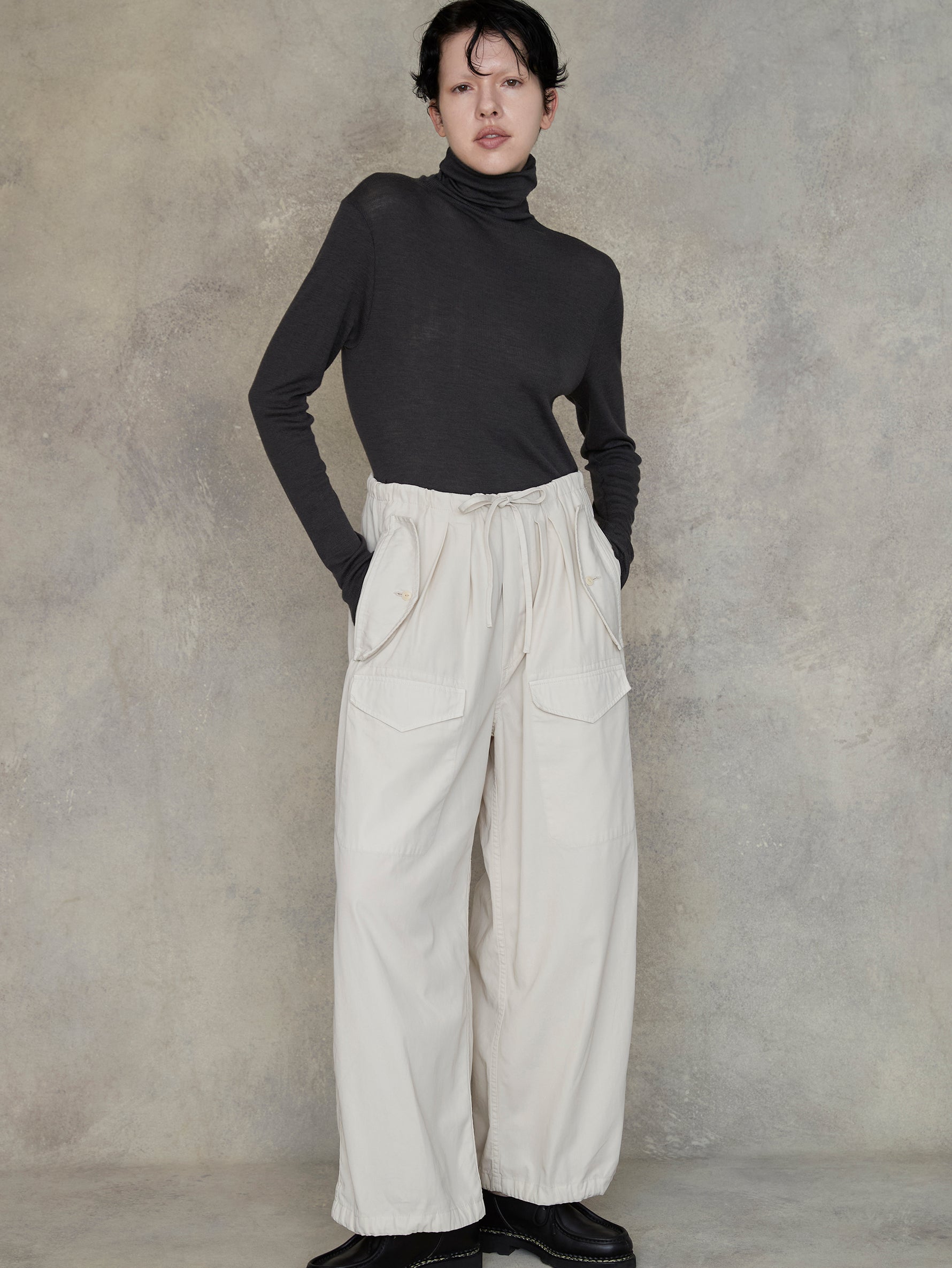 ウールシルクボトルネックプルオーバー/TBEA-293