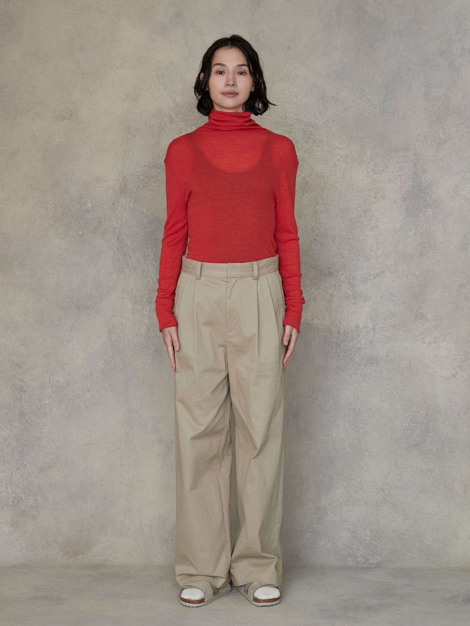 ウールシルクボトルネックプルオーバー/TBEA-293