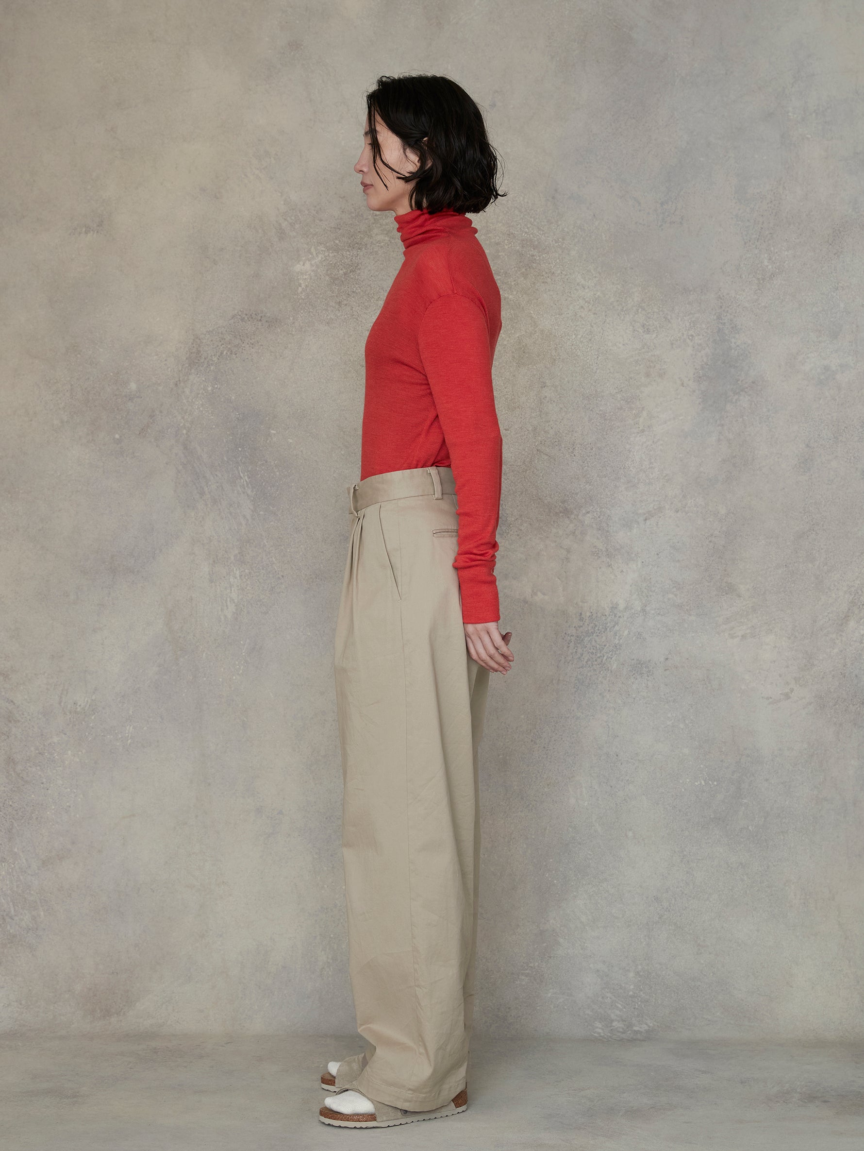 ウールシルクボトルネックプルオーバー/TBEA-293