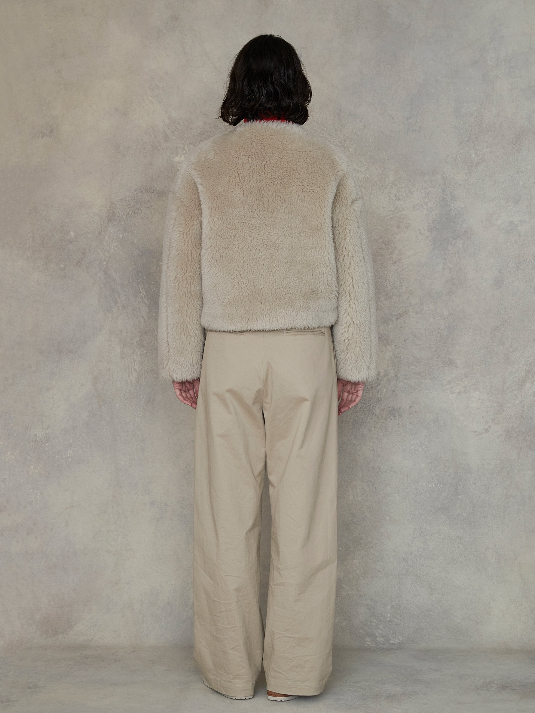 ウールファーショートコート/TBEA-082