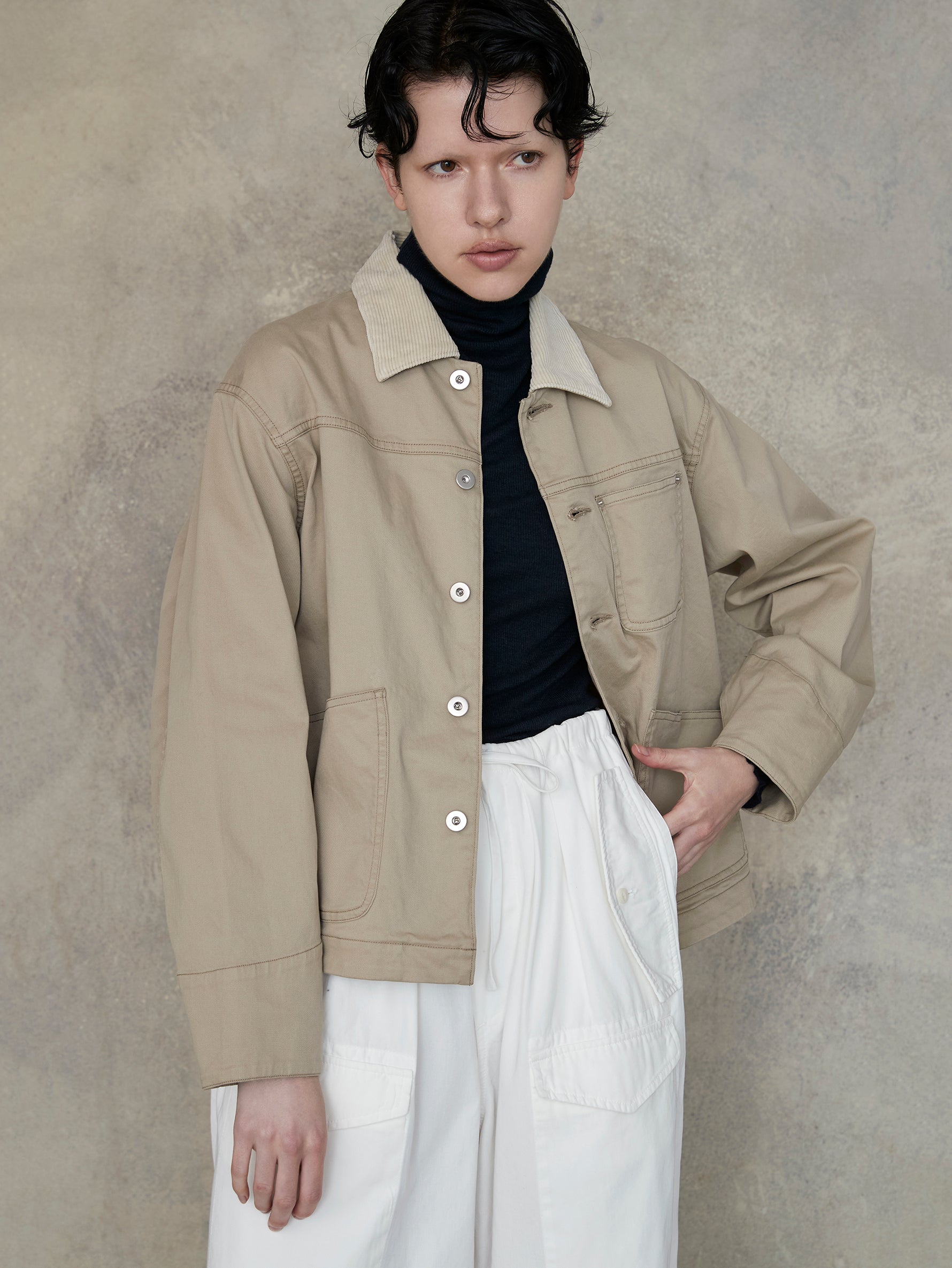 ウールシルクボトルネックプルオーバー/TBEA-293