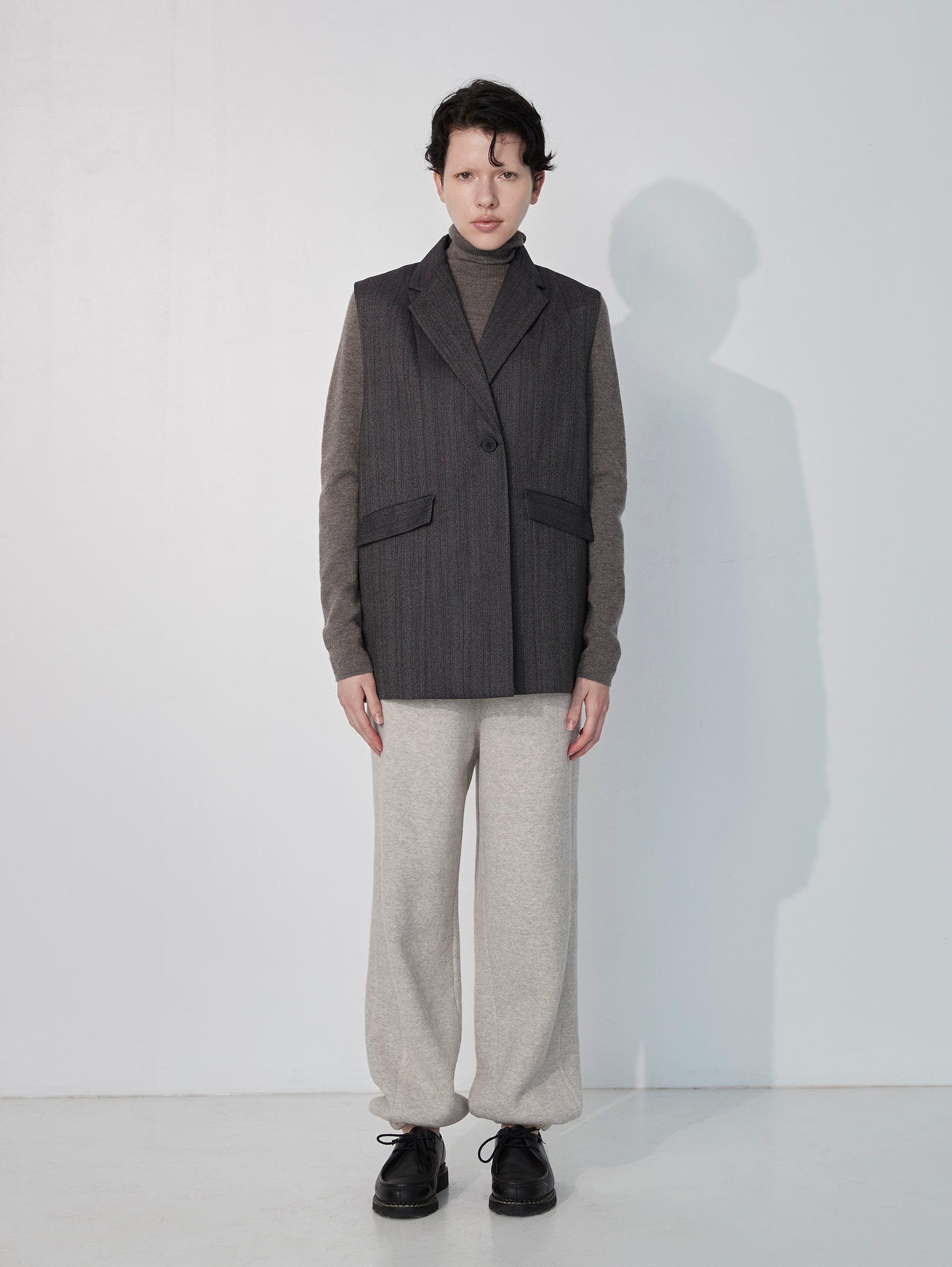 ウールヘリンボーンベスト/TBEA-211