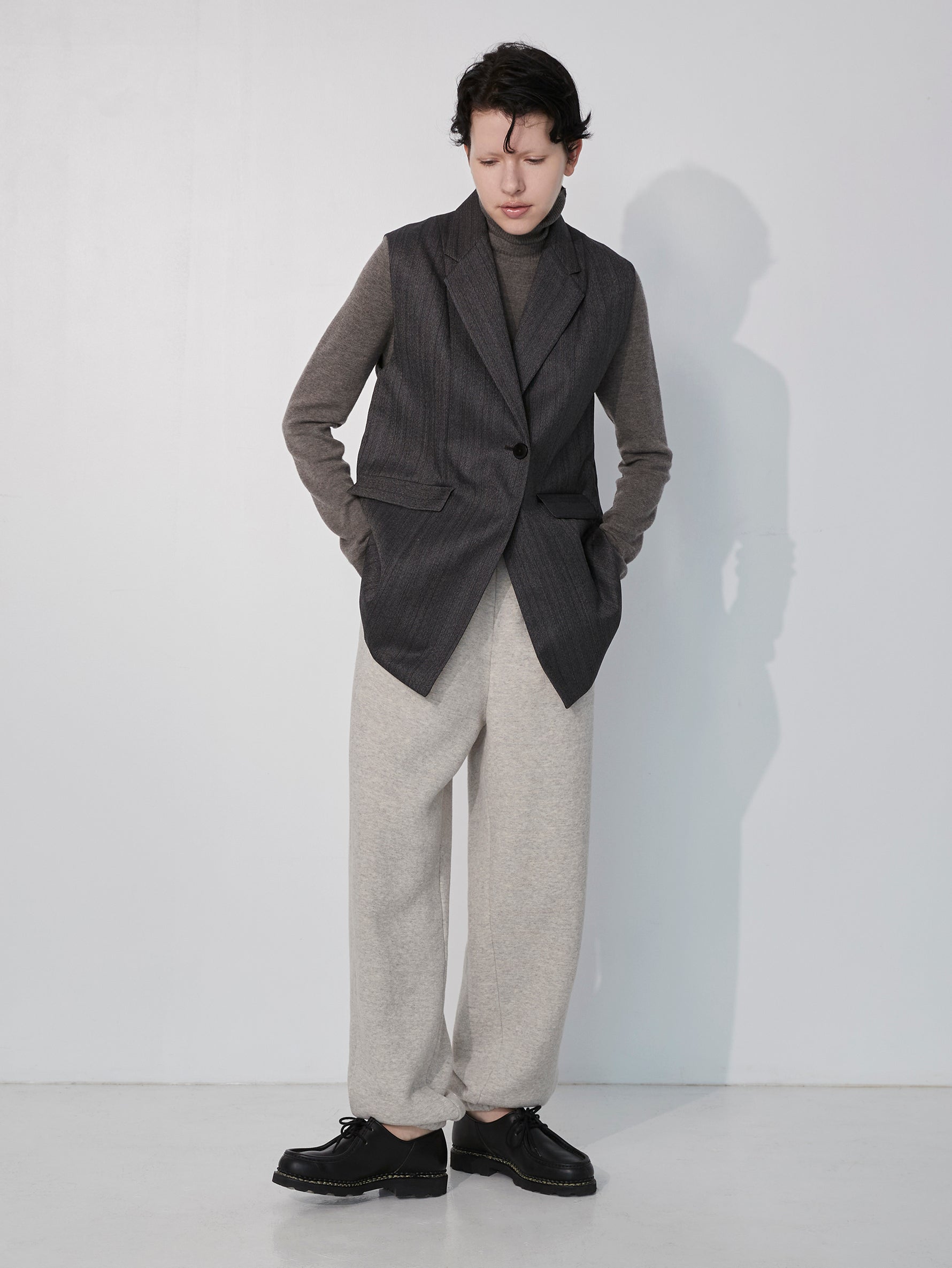 ウールヘリンボーンベスト/TBEA-211