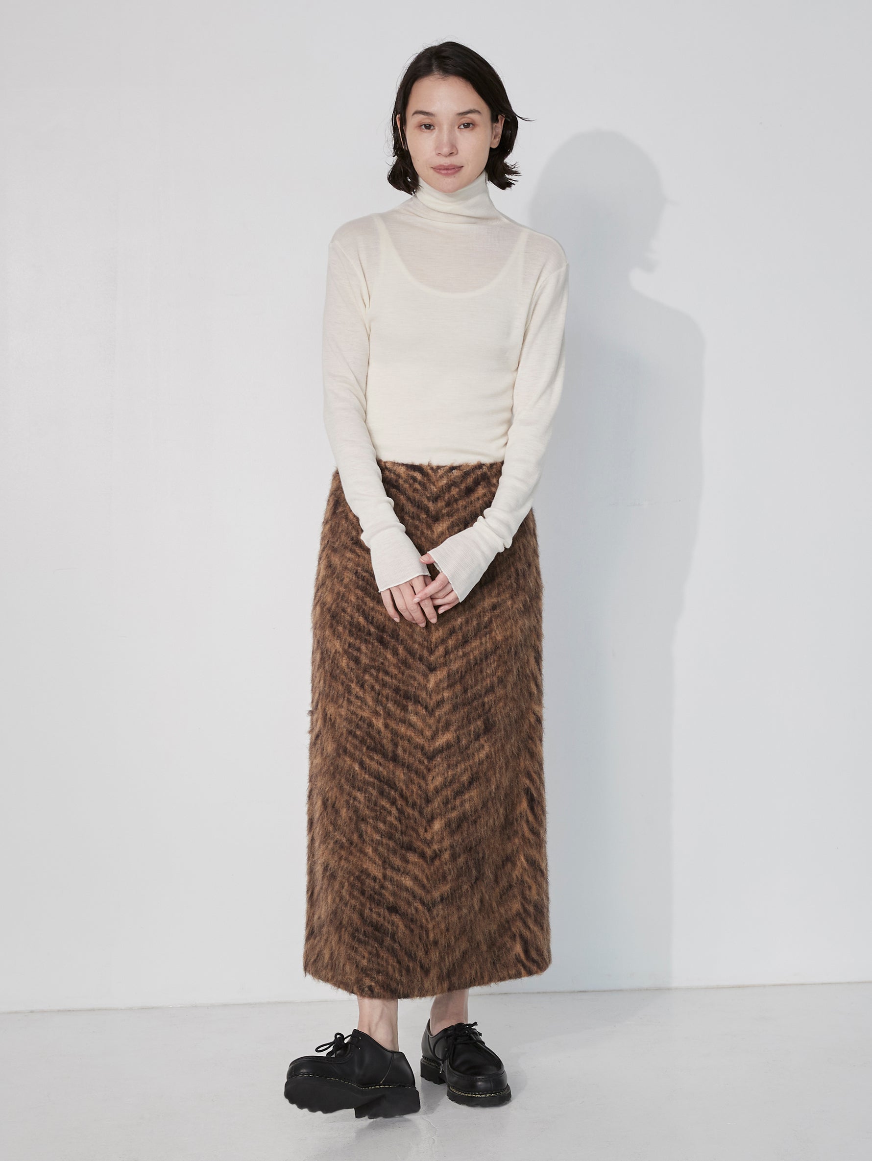 ウールシルクボトルネックプルオーバー/TBEA-293