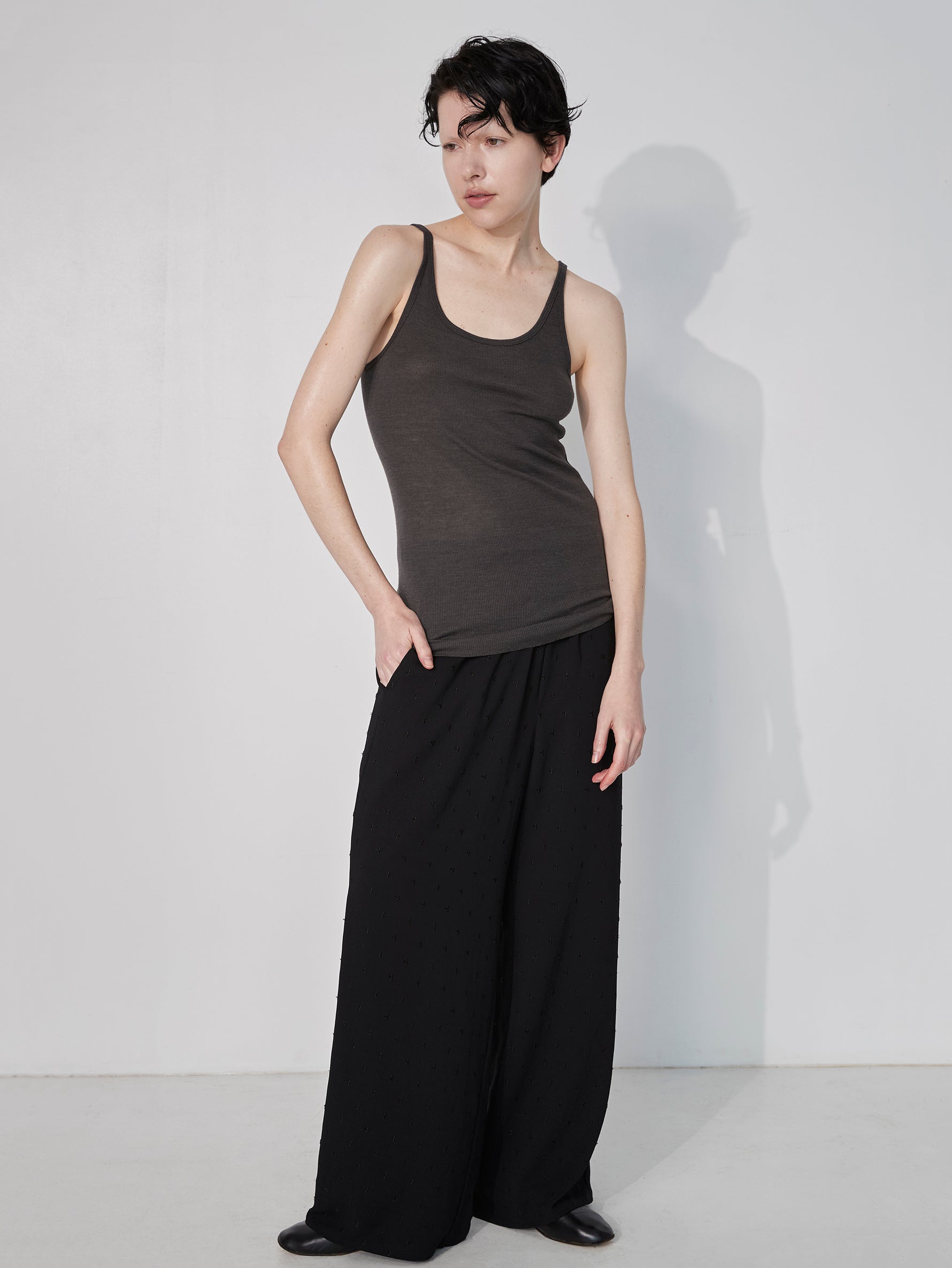 ウールシルク2wayタンクトップ/TBEA-291