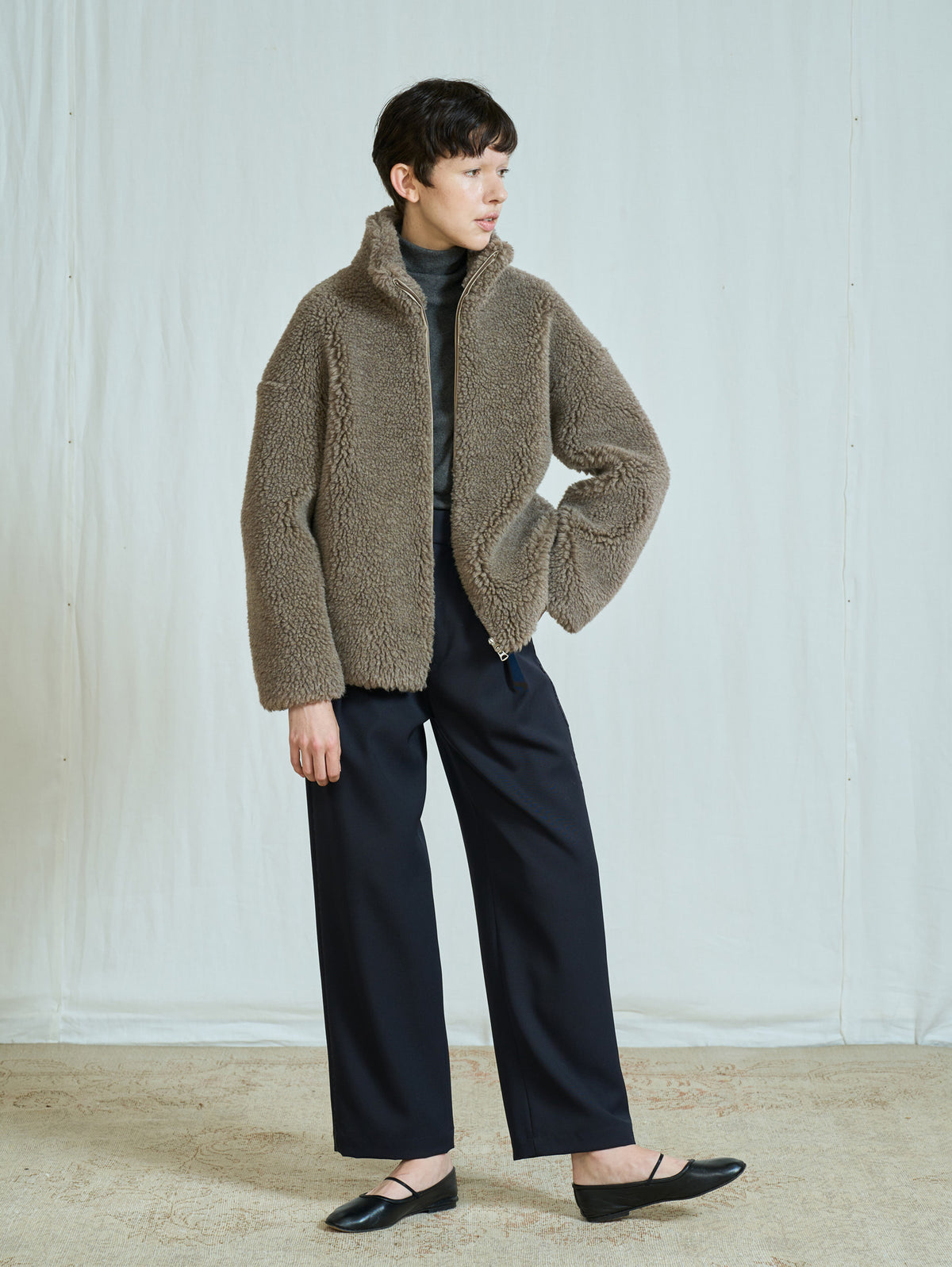 WOOLファーブルゾン TBFA-082
