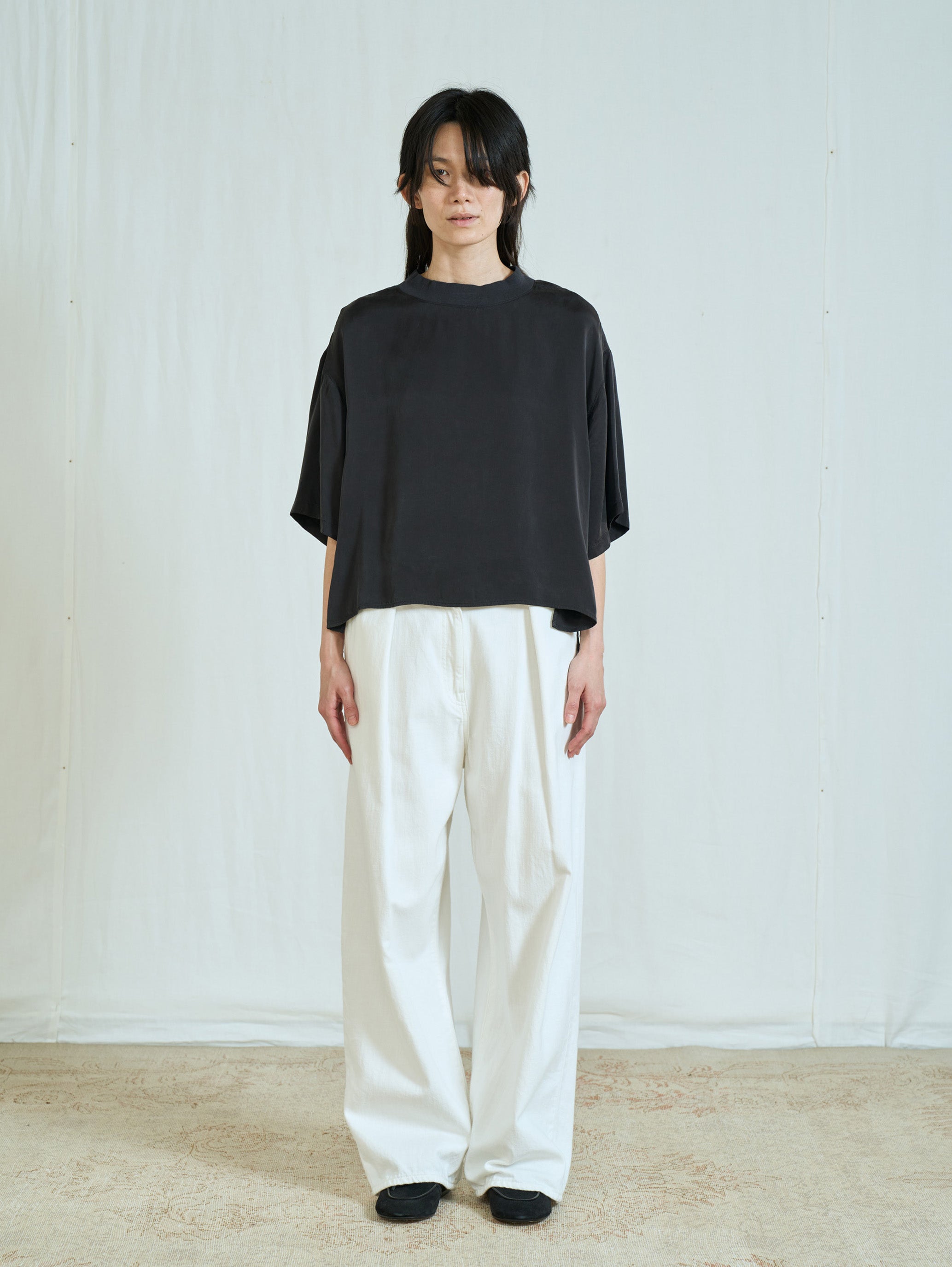 キュプラフィブリルTシャツブラウス TBFA-153
