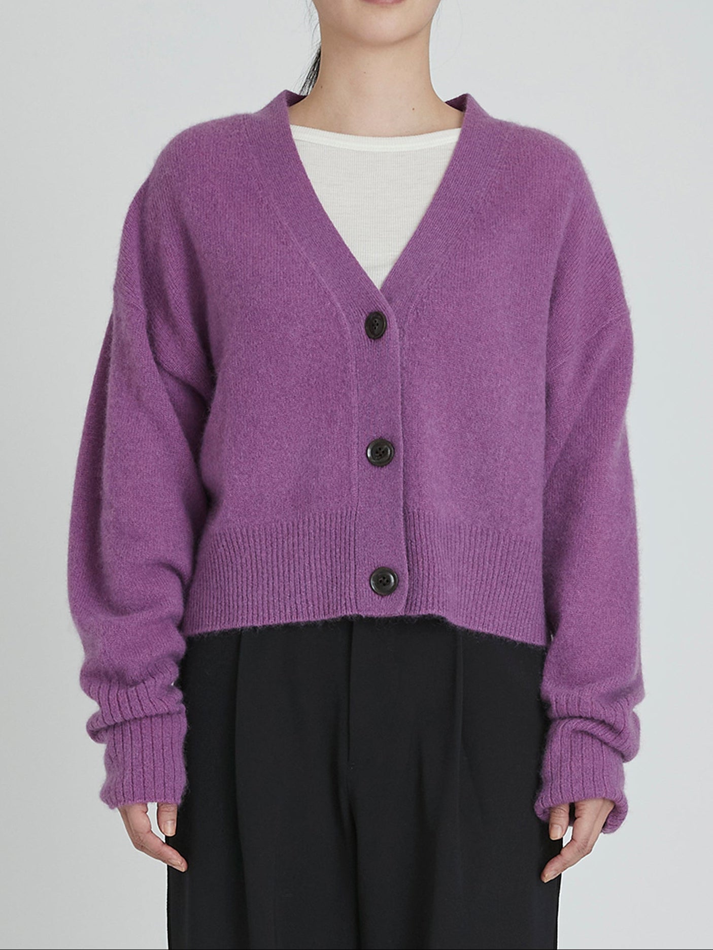 ヤク2wayショートカーディガン/TBCA-403