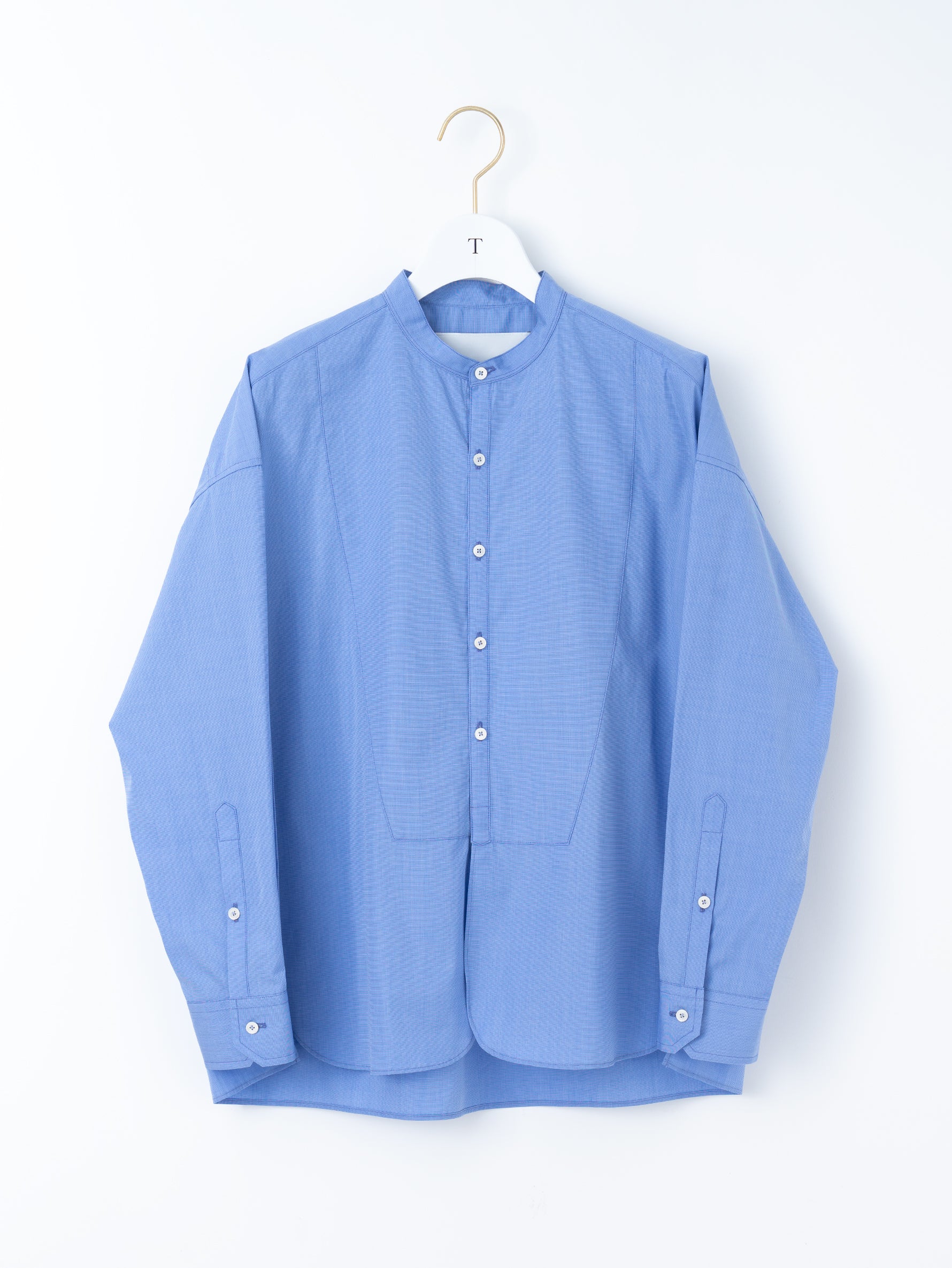 【予約商品】ノーカラービブヨークシャツ TBFA-102