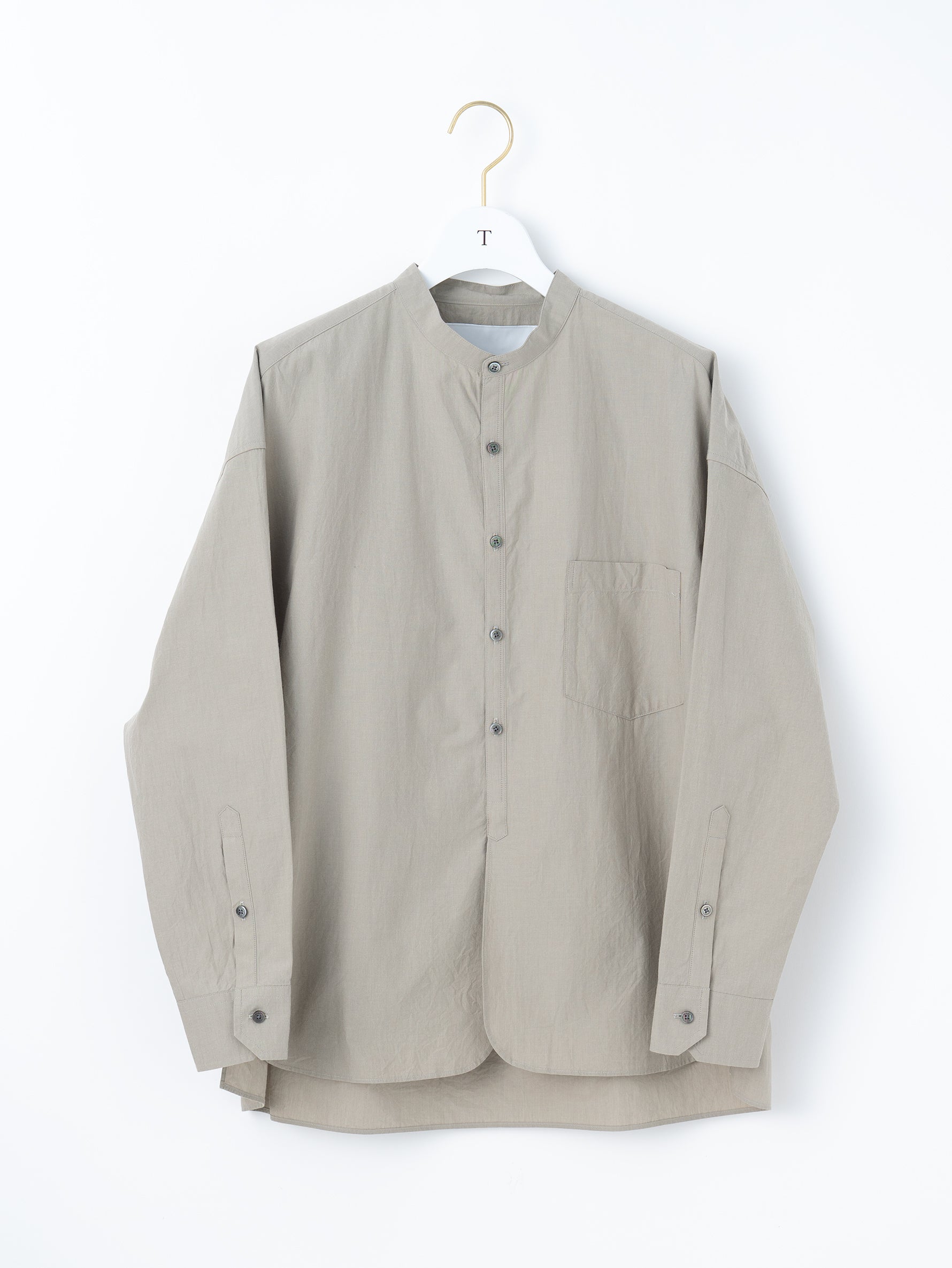 【予約商品】ノーカラーシャツ TBFA-111