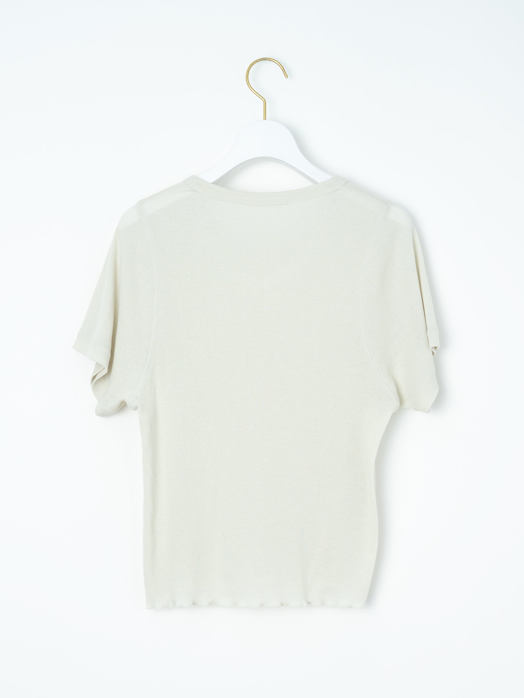 コットンシルククルーネック半袖Tシャツ TBFS-183