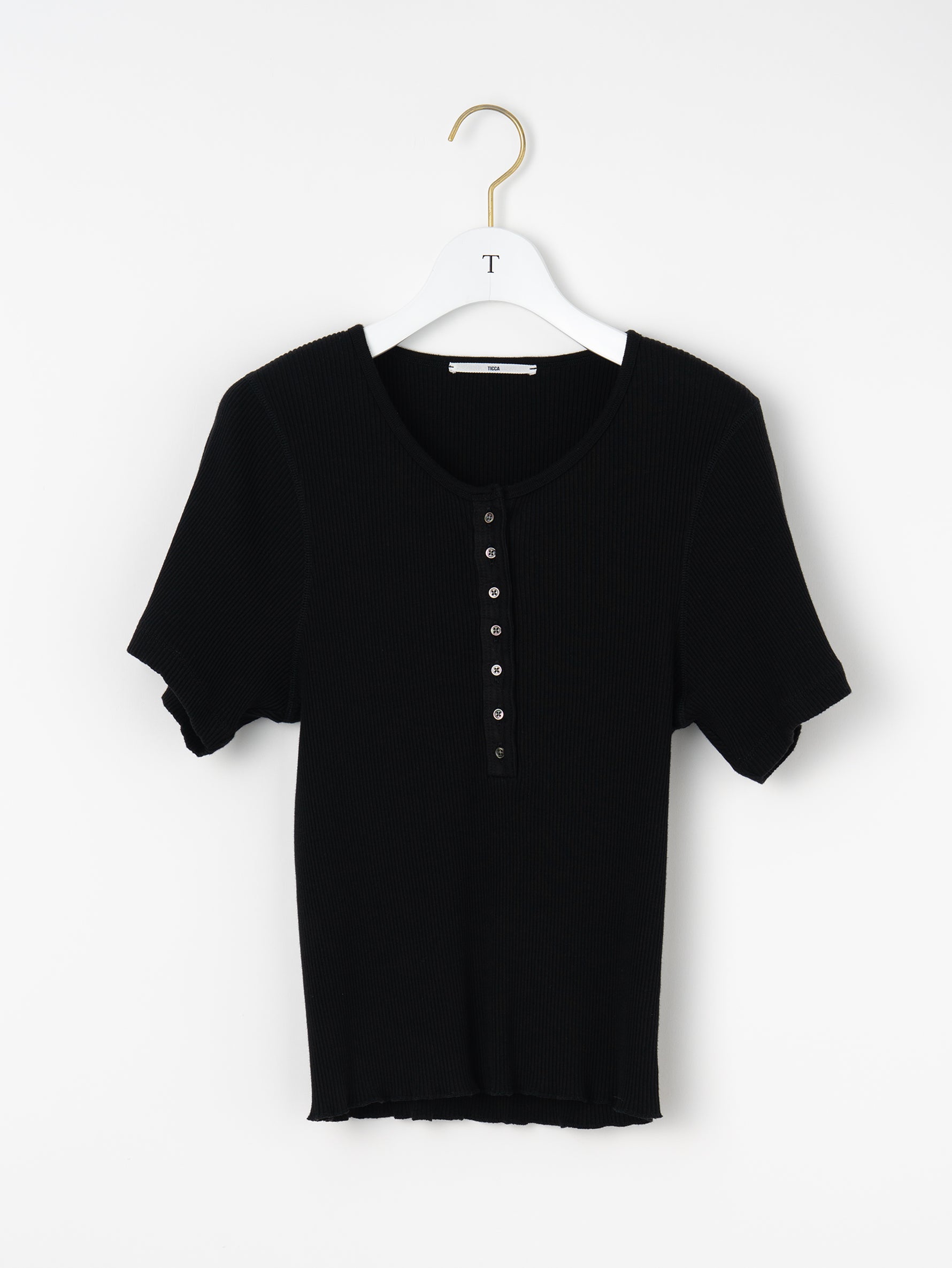 【予約商品】スーピマテレコヘンリーネック半袖PO TBFS-463