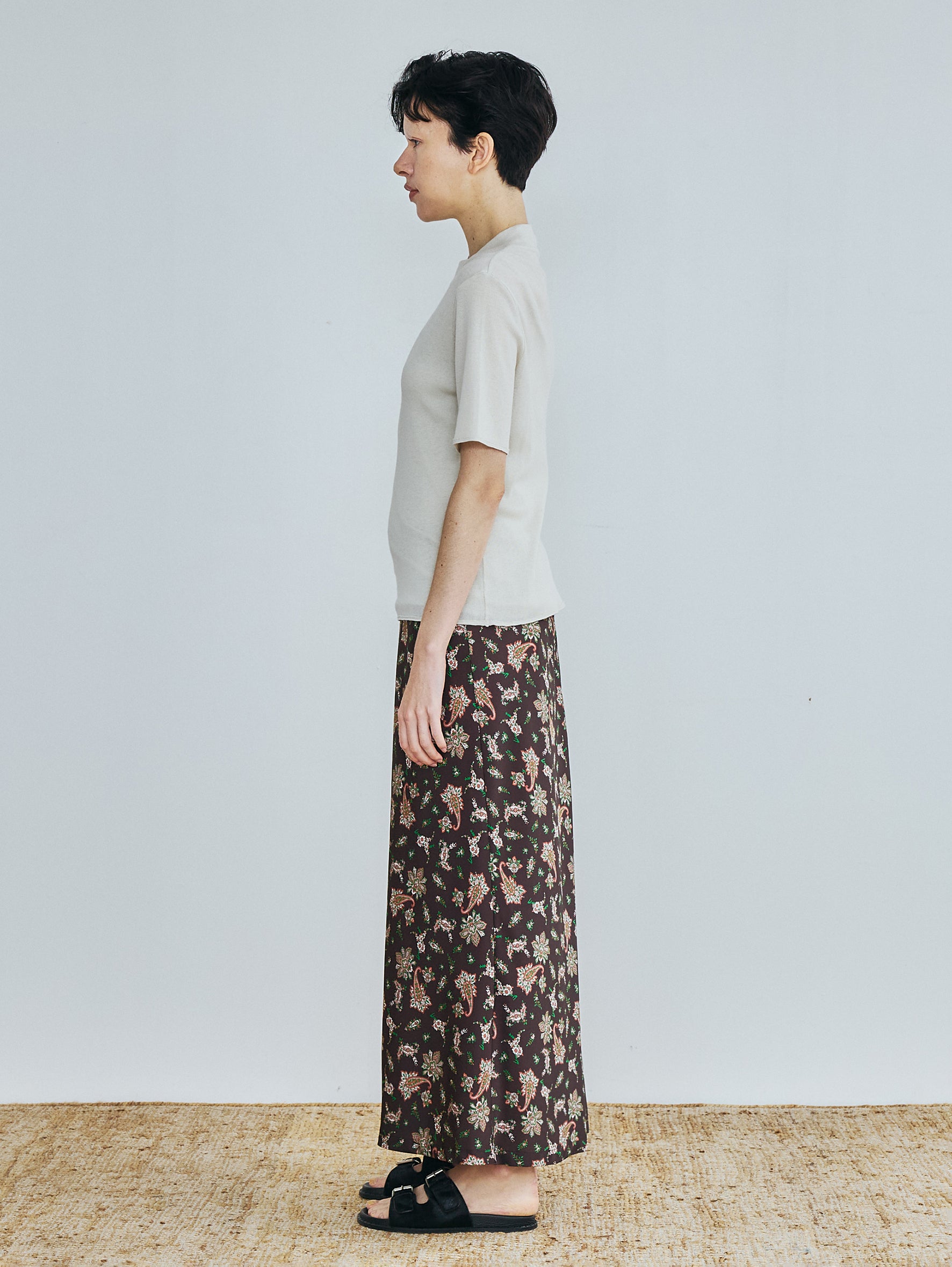 ペイズリープリントタイトスカート TBFS-093