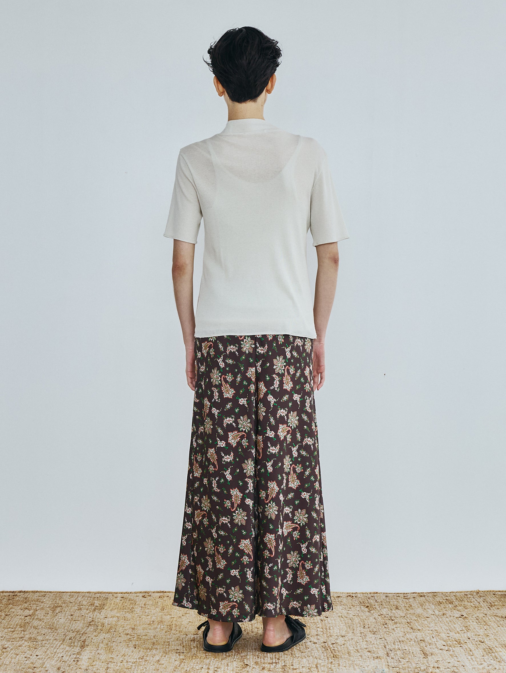 ペイズリープリントタイトスカート TBFS-093