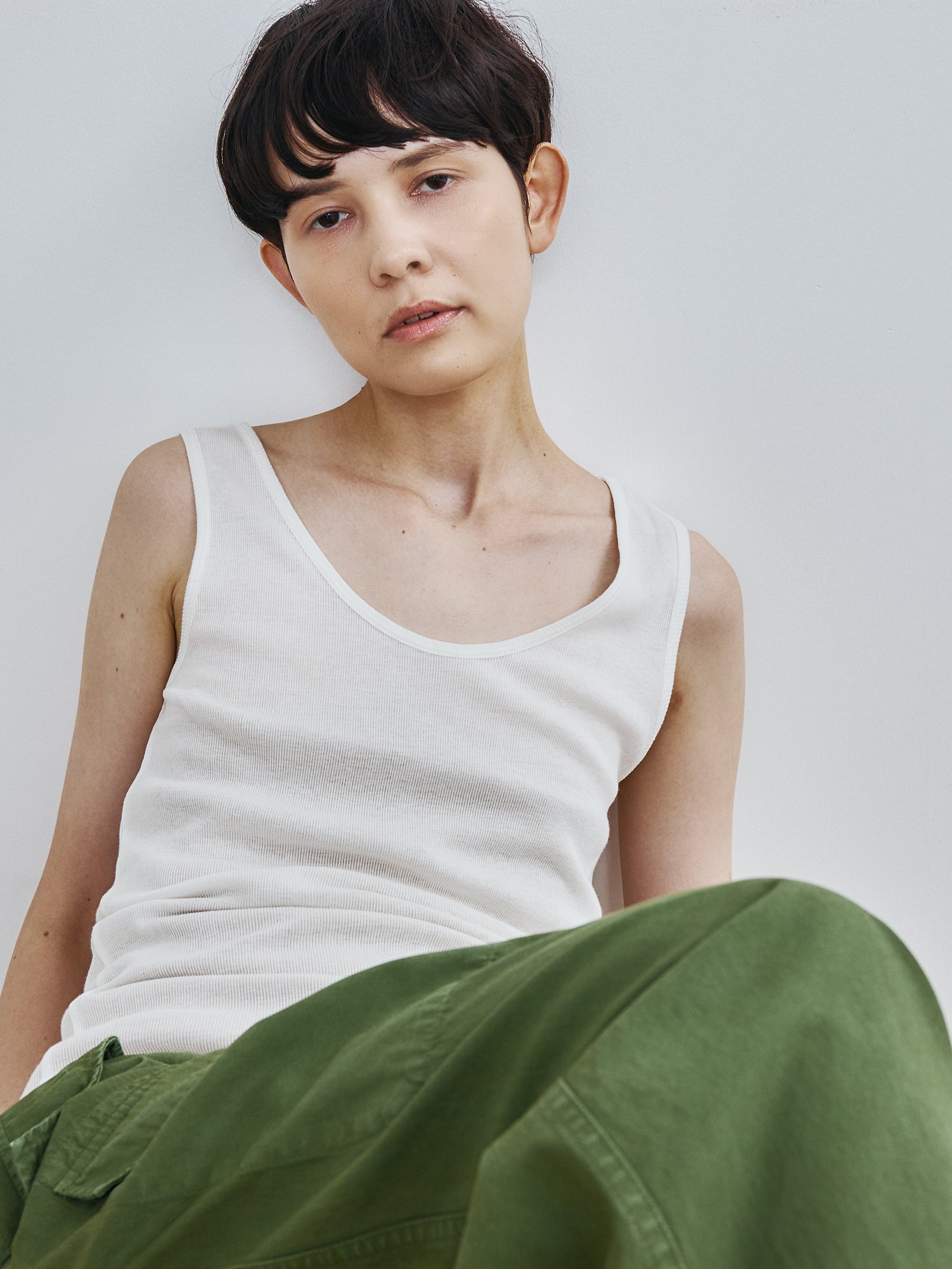 コットンシルク2wayレースタンクトップ TBFS-182