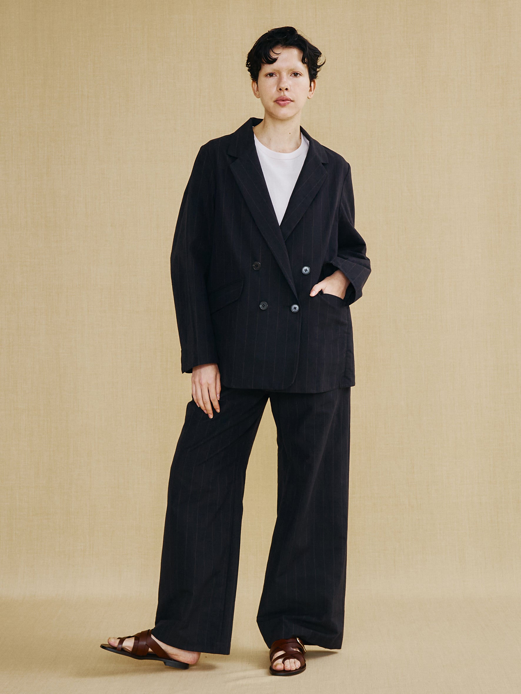 【予約商品】コットンシルクラミーダブルジャケット TBFS-142