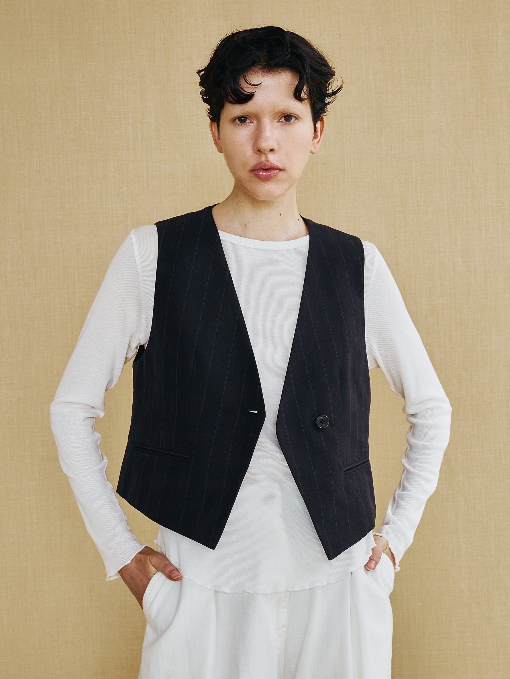 コットンシルクラミーベスト TBFS-141