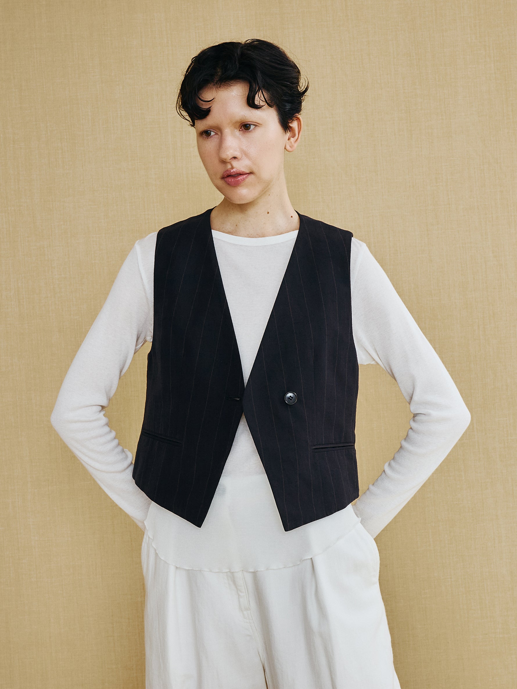 コットンシルクラミーベスト TBFS-141