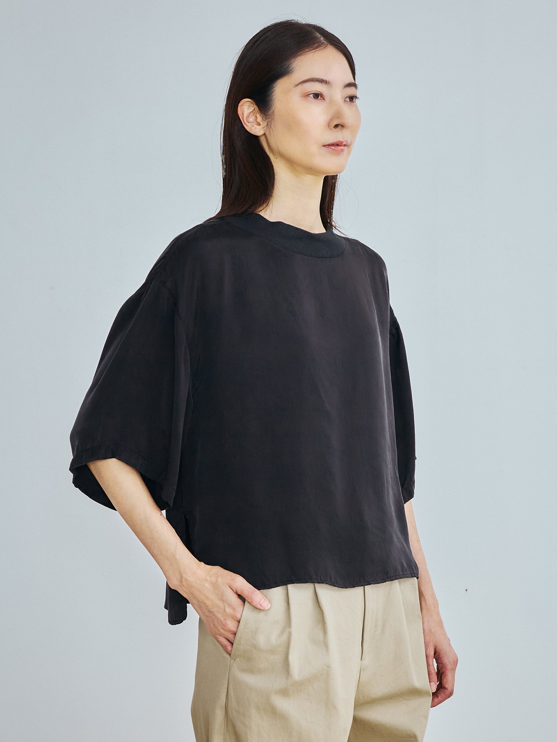 キュプラフィブリルTシャツブラウス TBFS-104