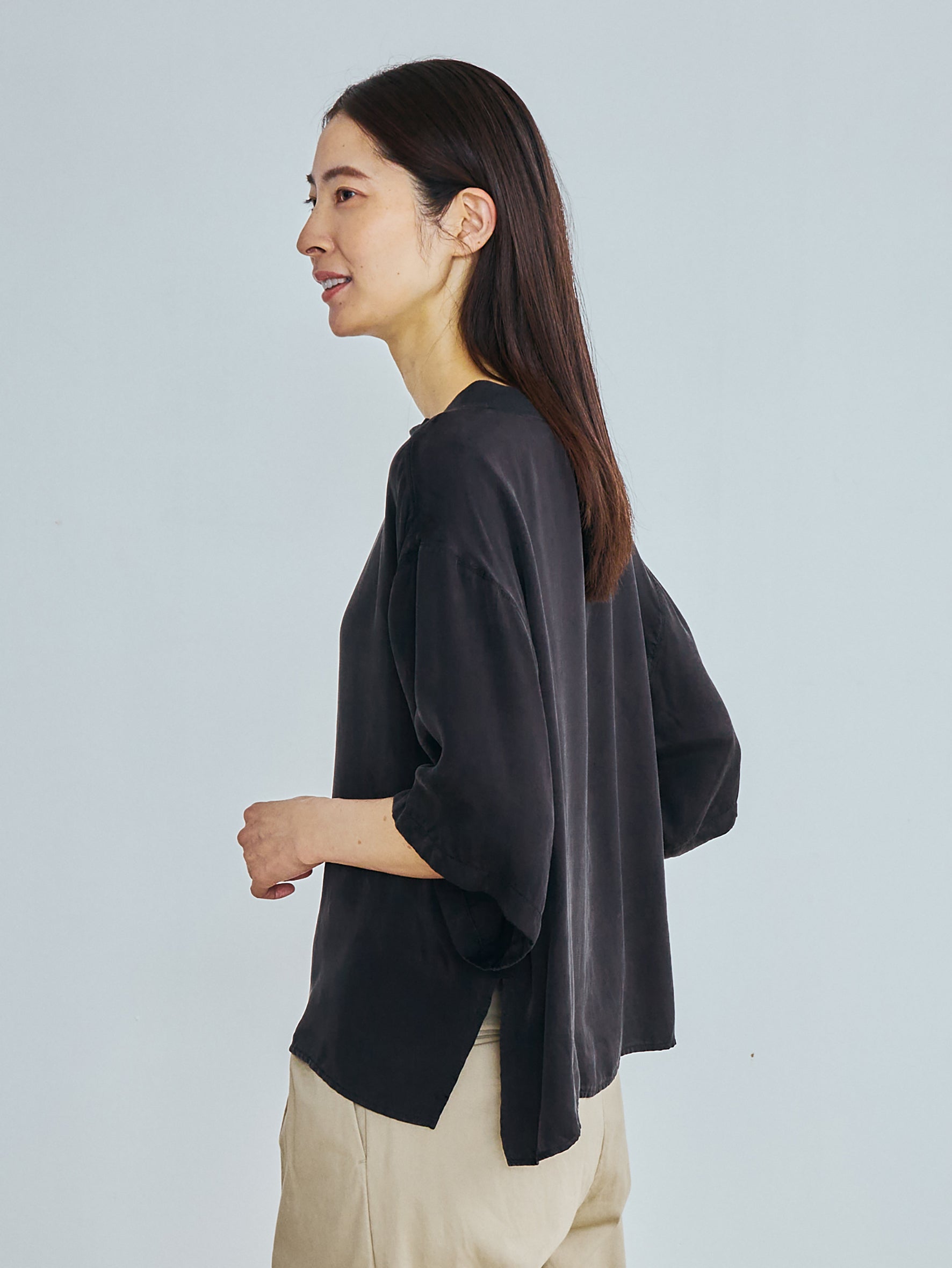 キュプラフィブリルTシャツブラウス TBFS-104