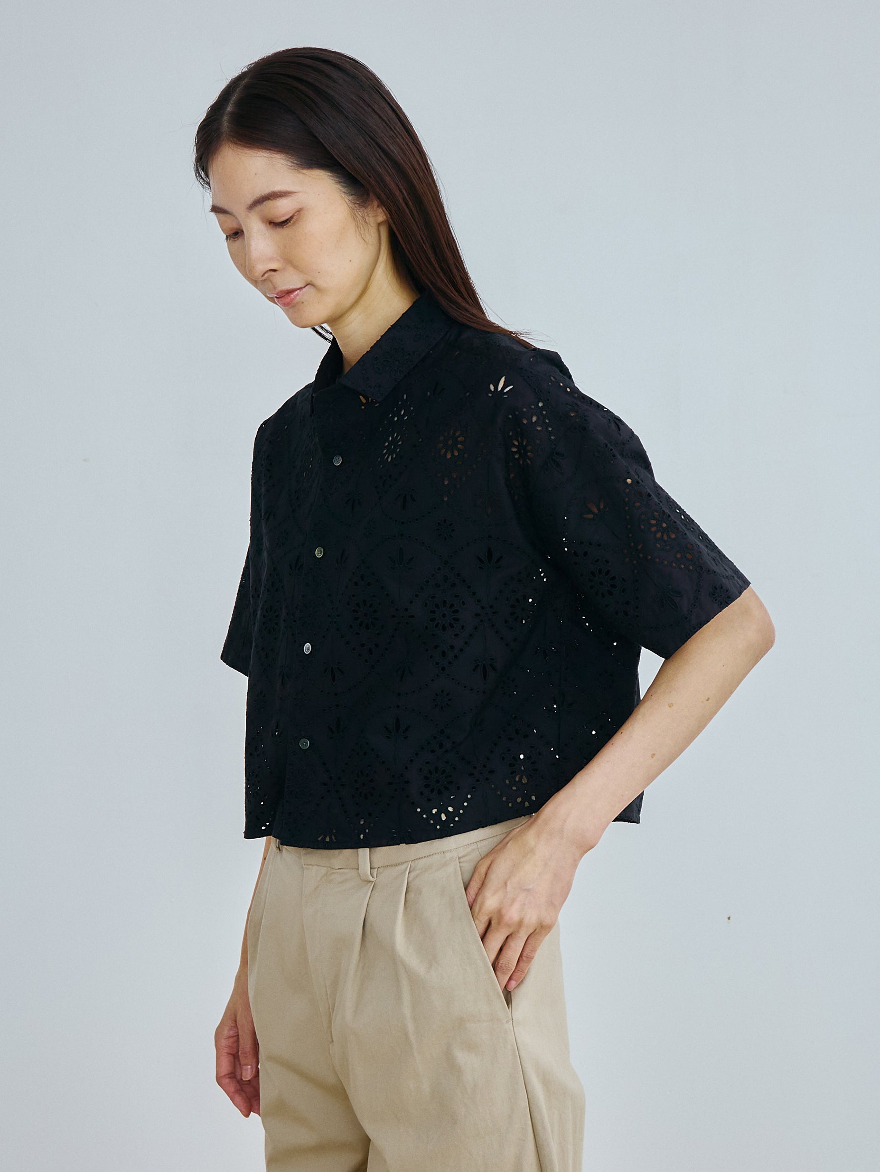 レース半袖シャツ TBFS-122