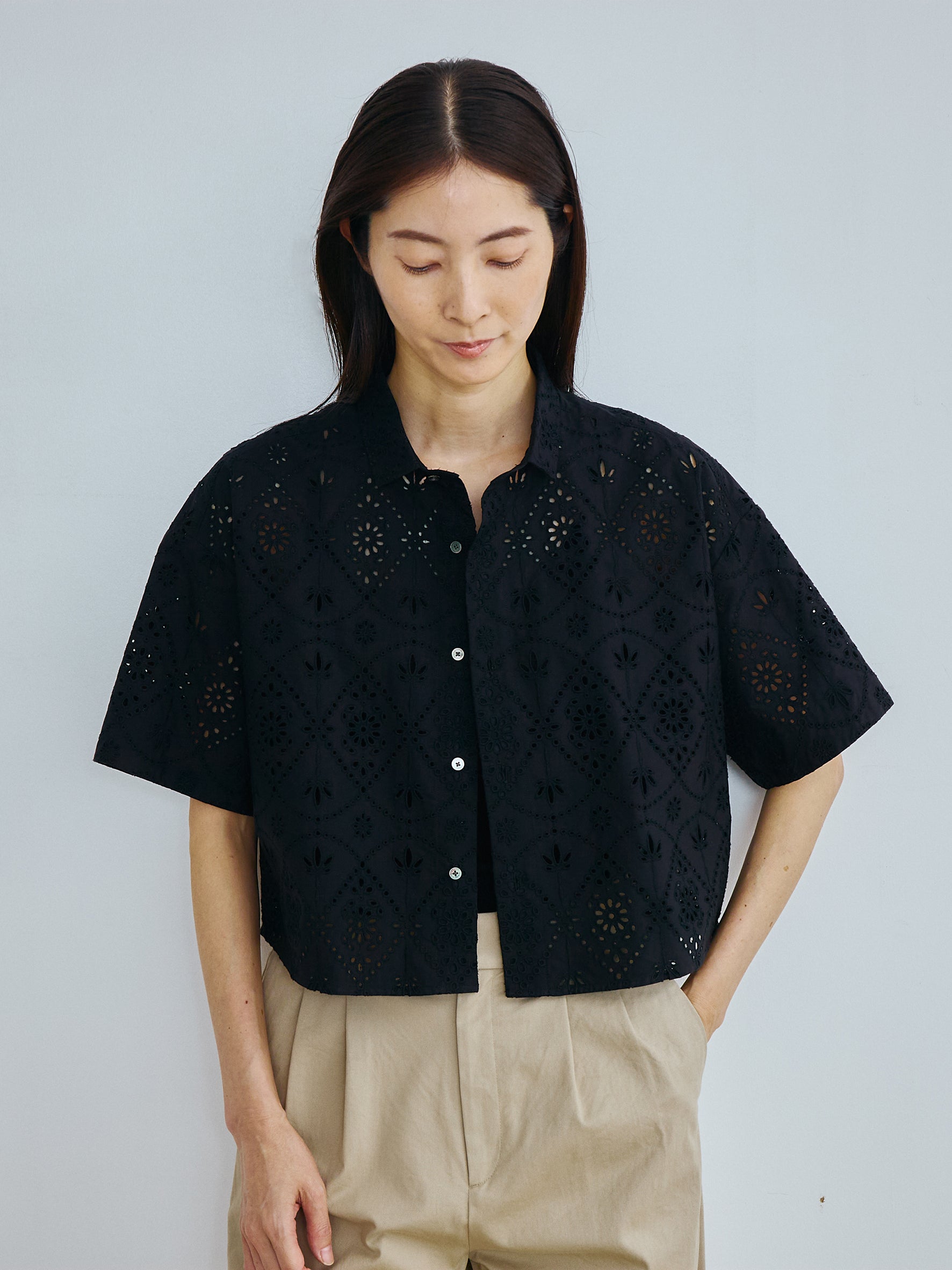 レース半袖シャツ TBFS-122