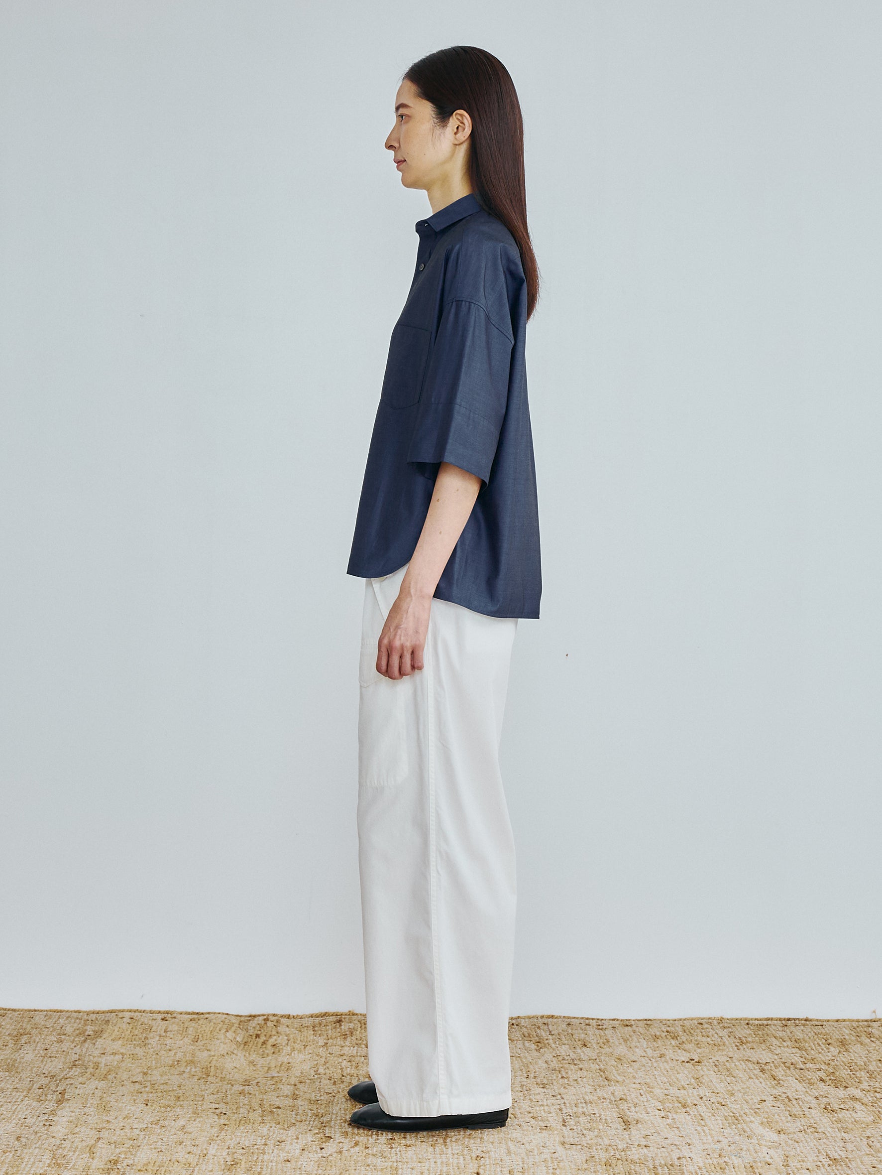 【予約商品】スクエア半袖ダブルカフスシャツ TBFS-003