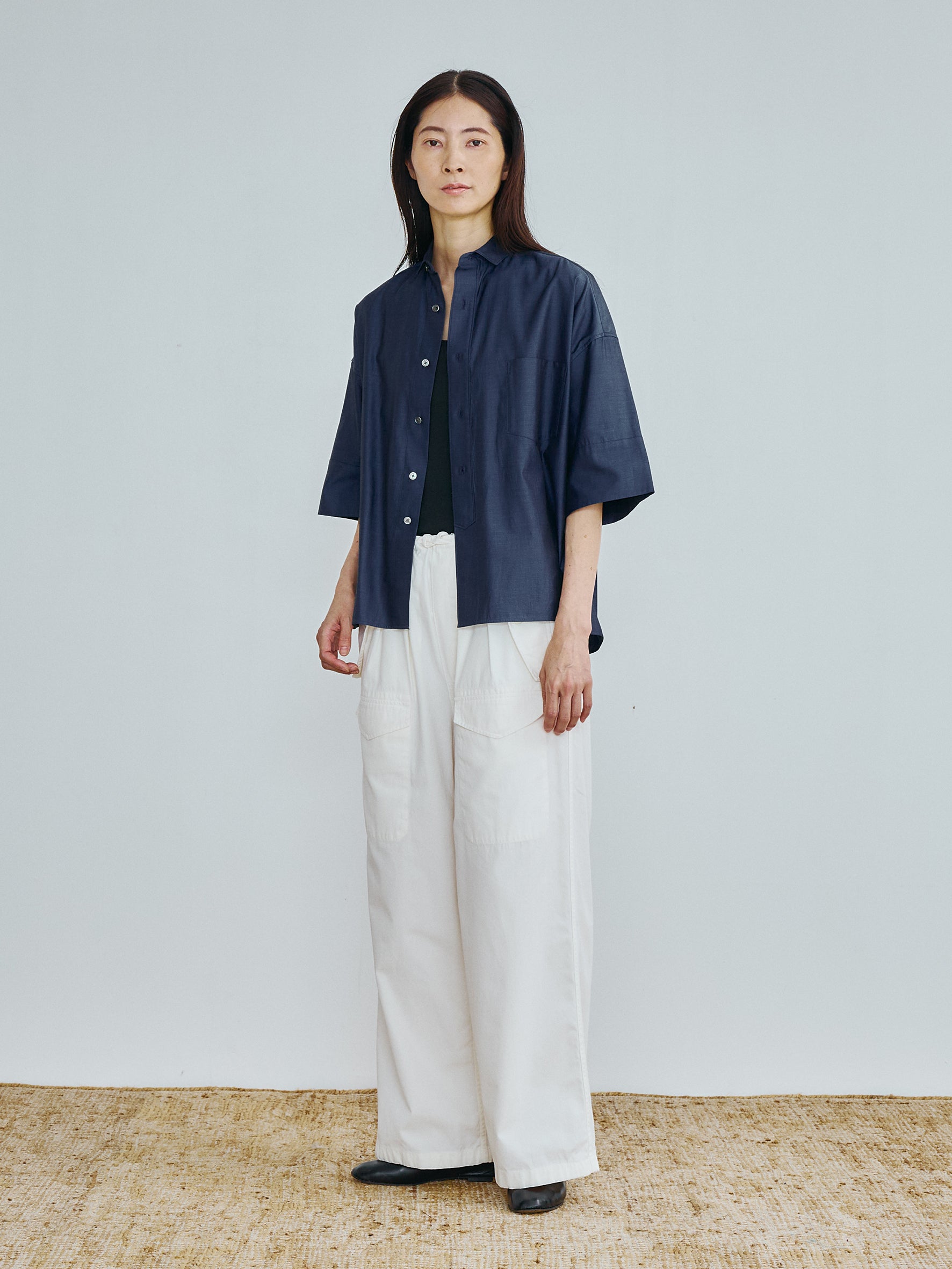 【予約商品】スクエア半袖ダブルカフスシャツ TBFS-003