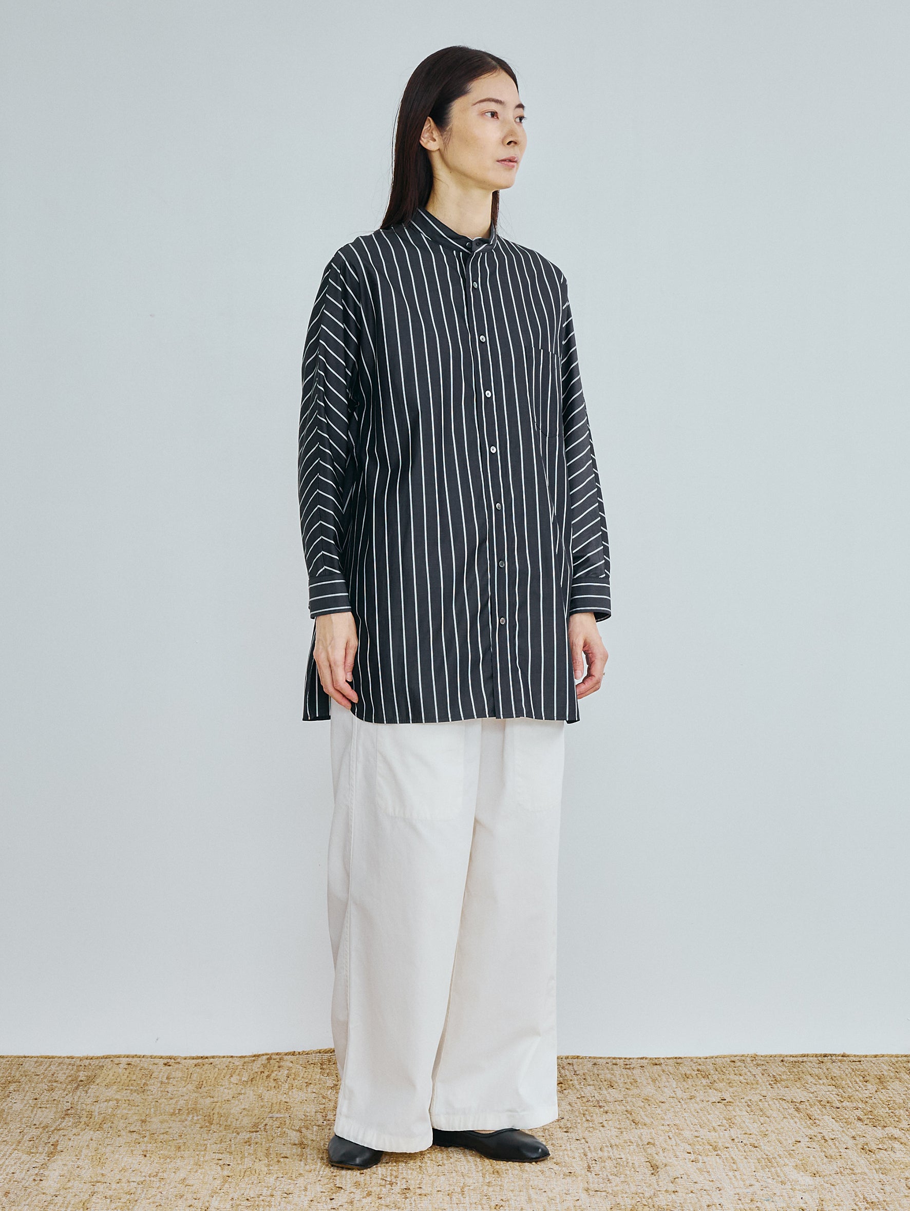 ノーカラーテントシャツ TBFS-005