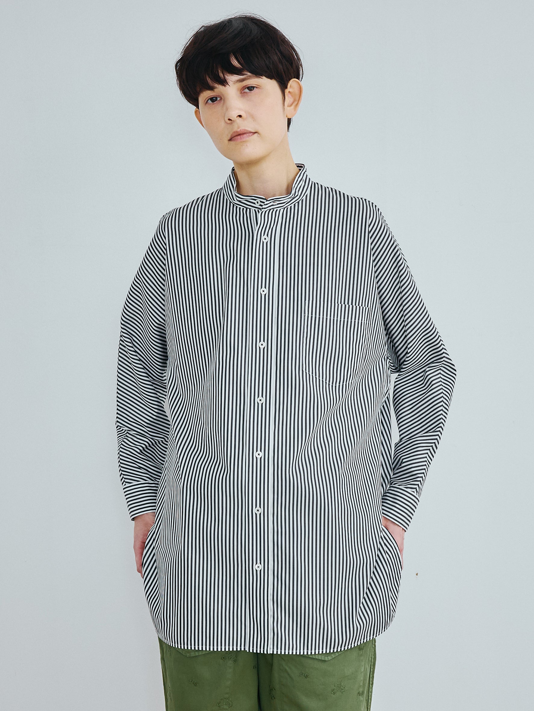 【予約商品】ノーカラーテントシャツ TBFS-005