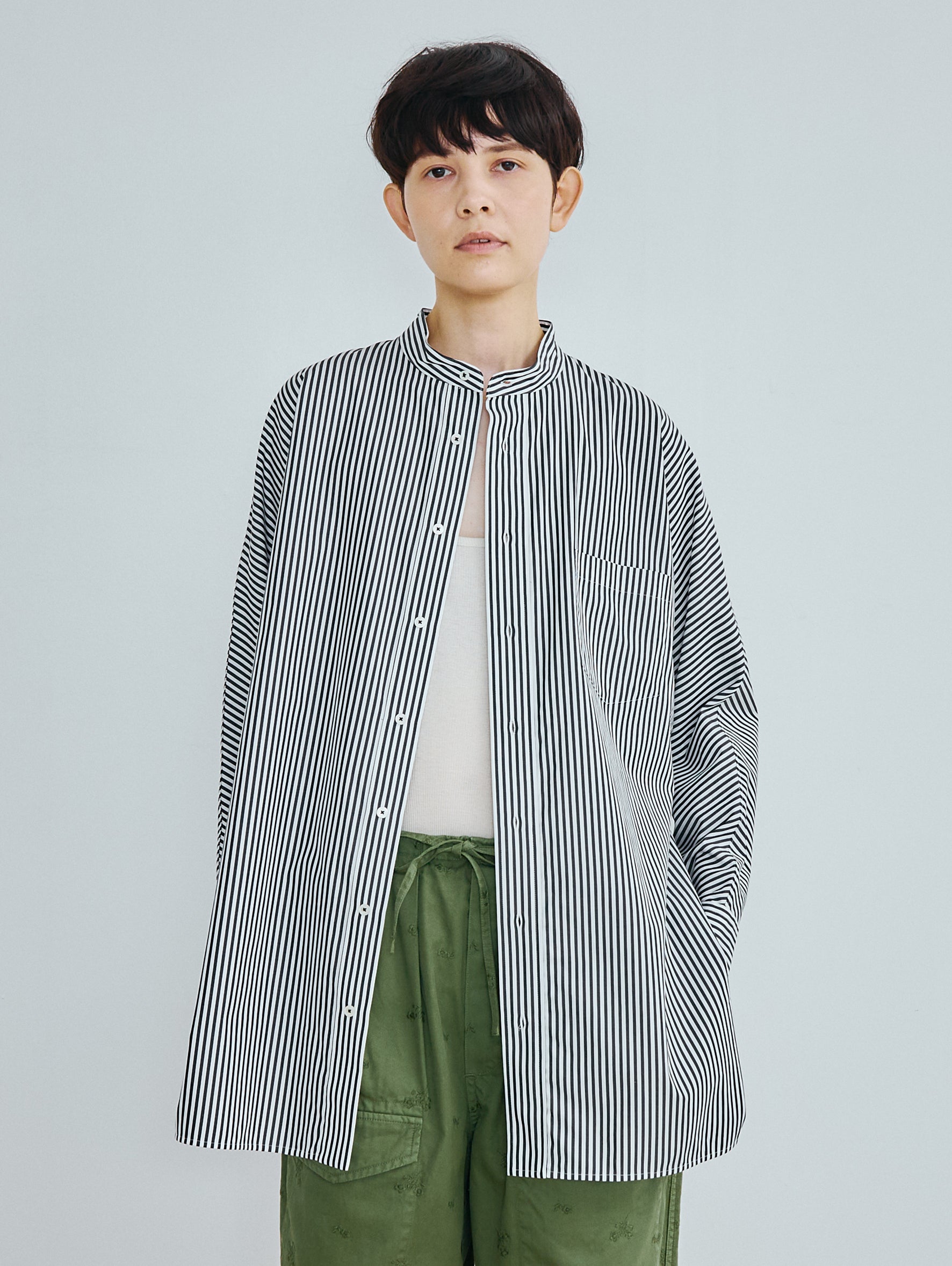 【予約商品】ノーカラーテントシャツ TBFS-005