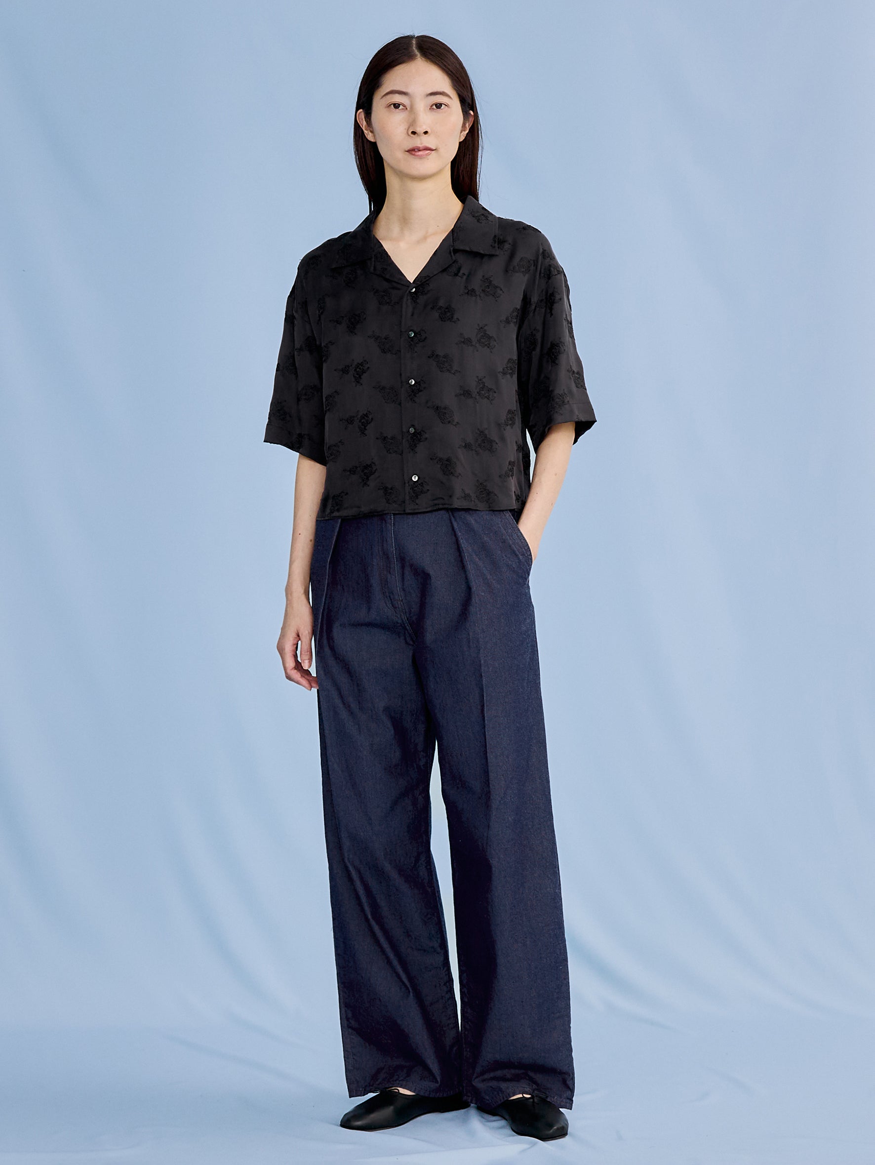 キュプラローズエンブロイダリーシャツ TBFS-102