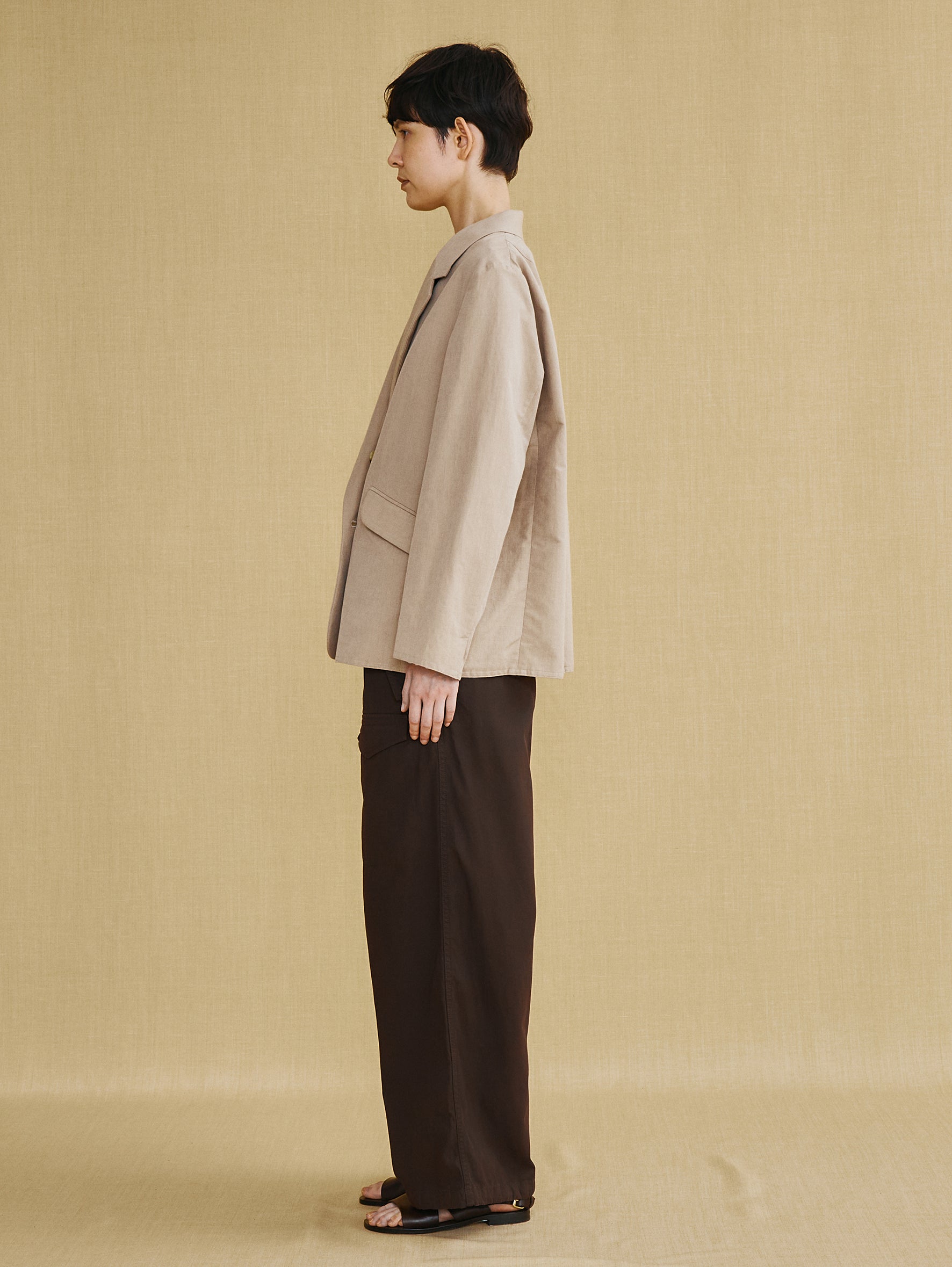 【予約商品】コットンシルクラミーダブルジャケット TBFS-142