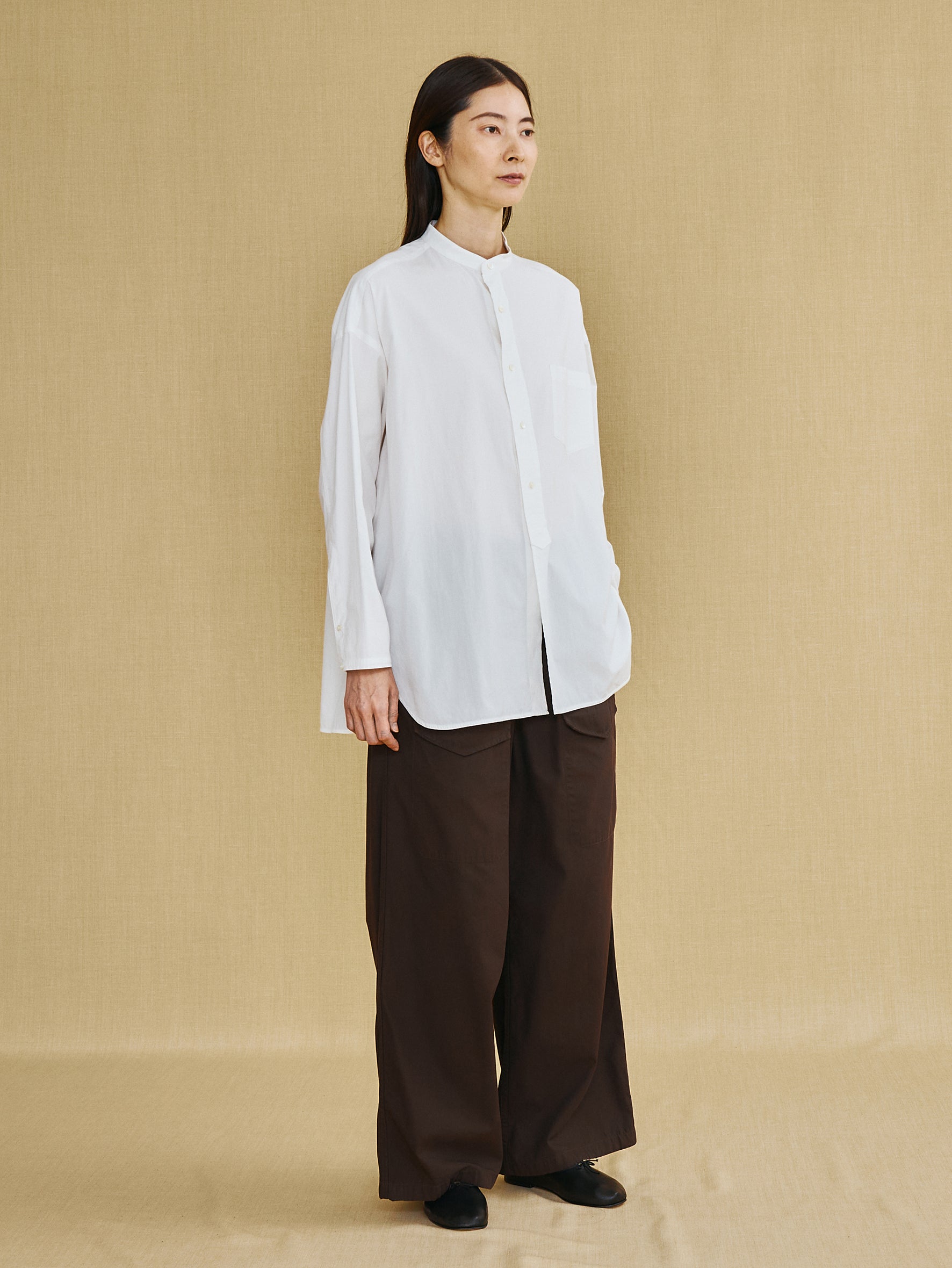 ノーカラースクエアビッグシャツuni TBFS-013