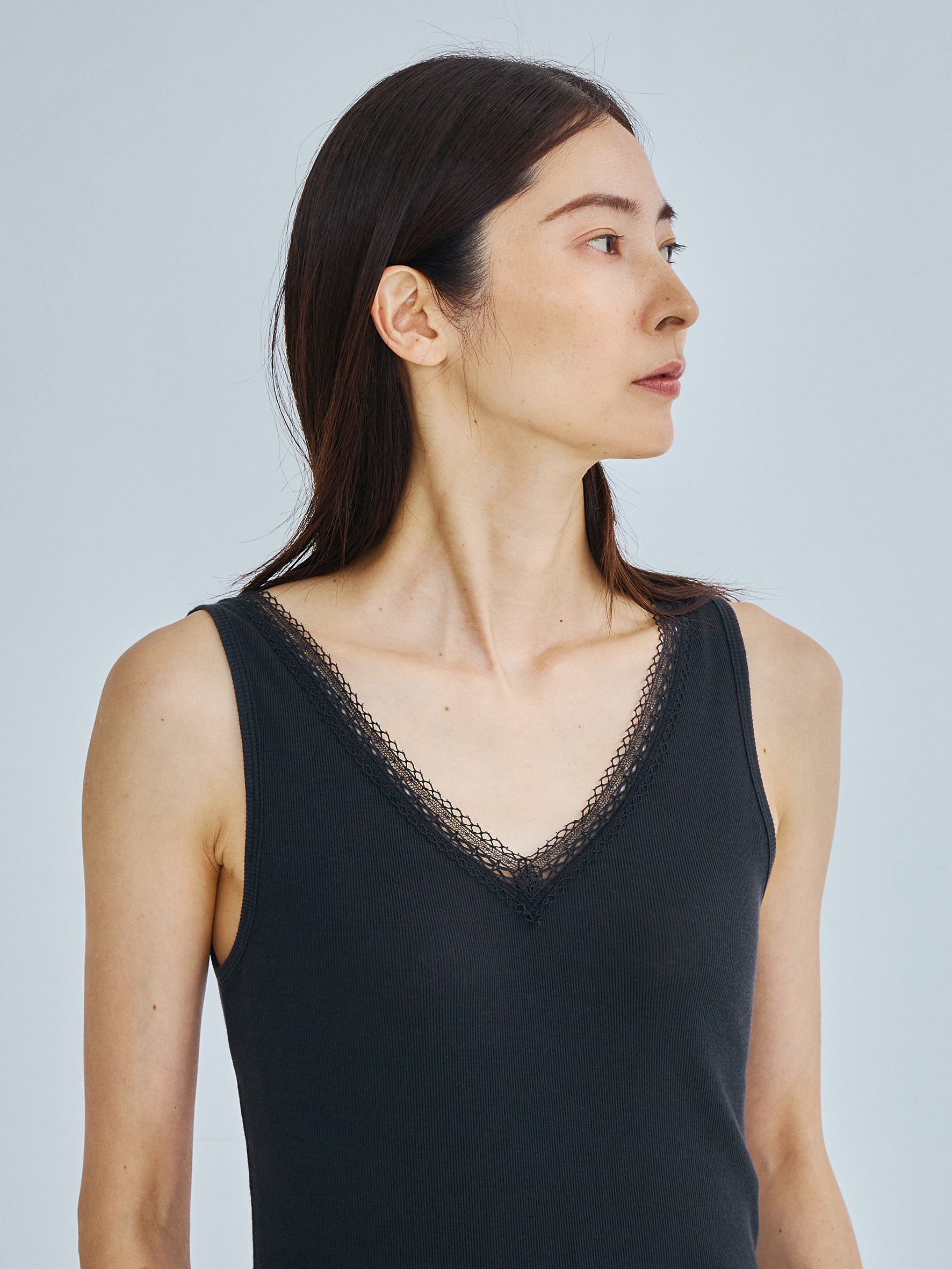 コットンシルク2wayレースタンクトップ TBFS-182