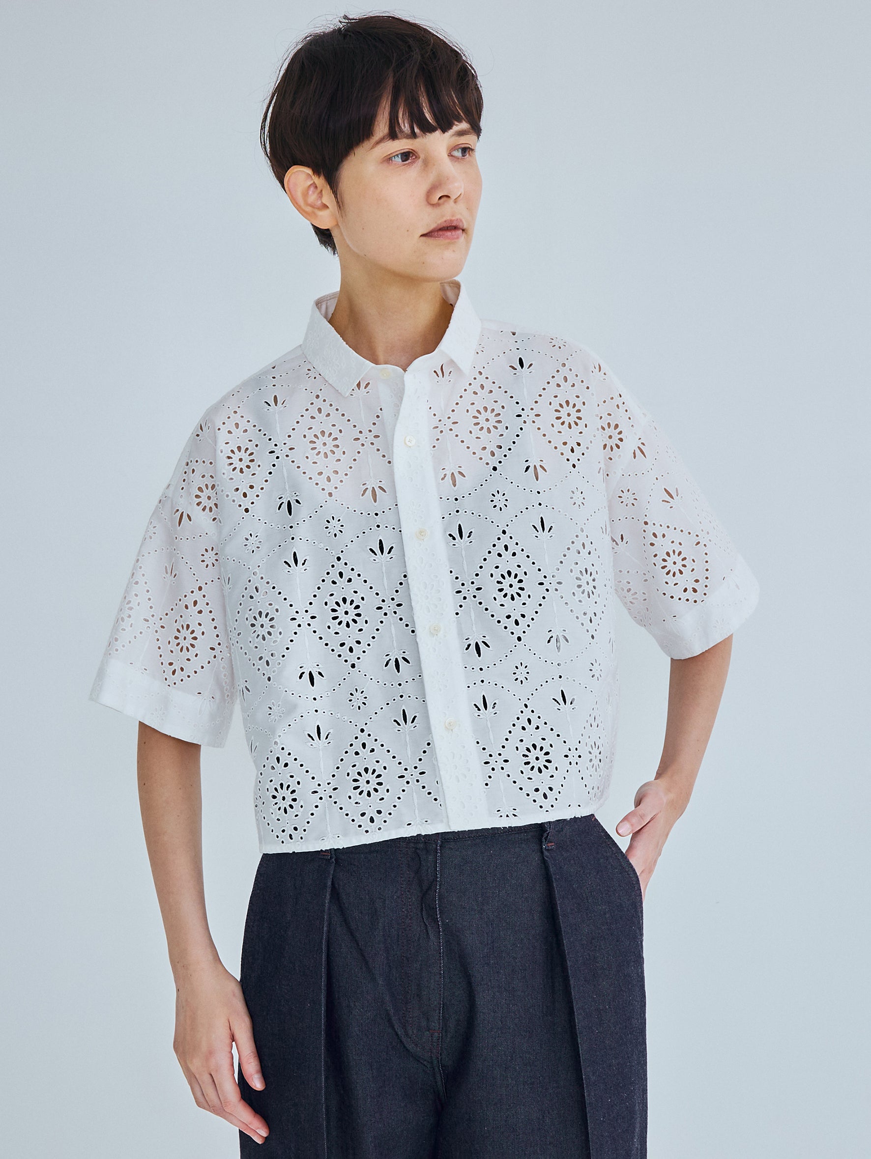レース半袖シャツ TBFS-122